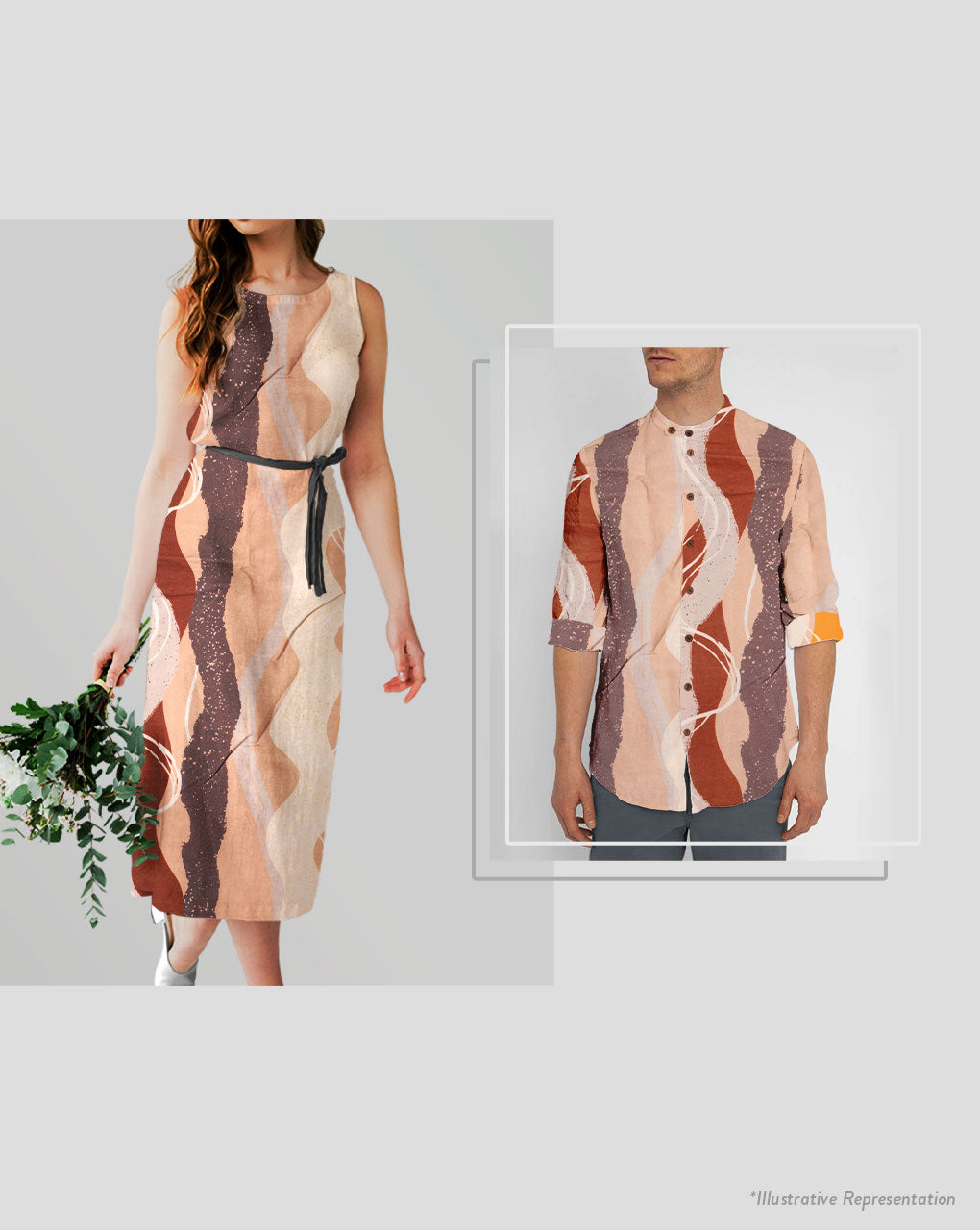 Digital Print Twill Tencel Fabric ( Width 64 Inch )