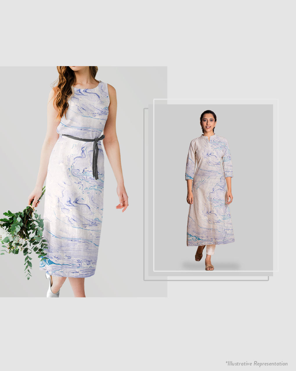 Marble Print Twill Tencel Fabric ( Width 60 Inch )