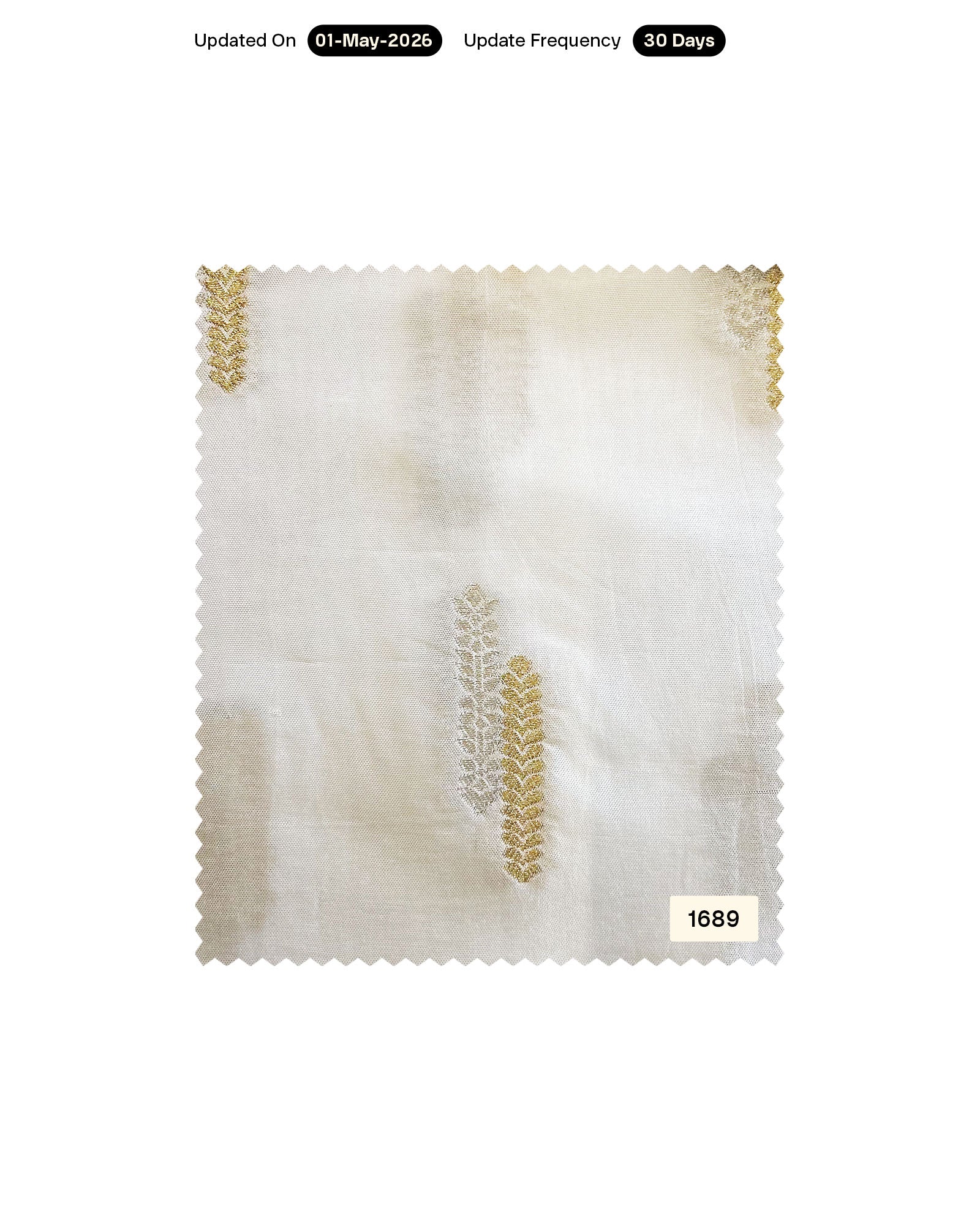 Viscose Gold & Silver Jecquard Butta Fabric 44" - 8Kg