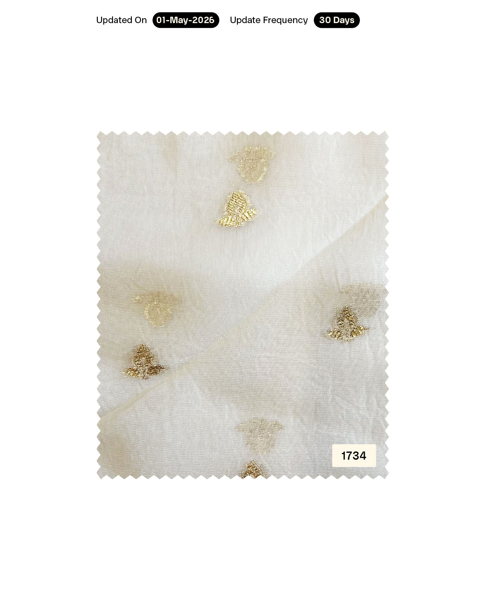 Viscose Golden Jecquard Butti Fabric 44" - 7.5Kg