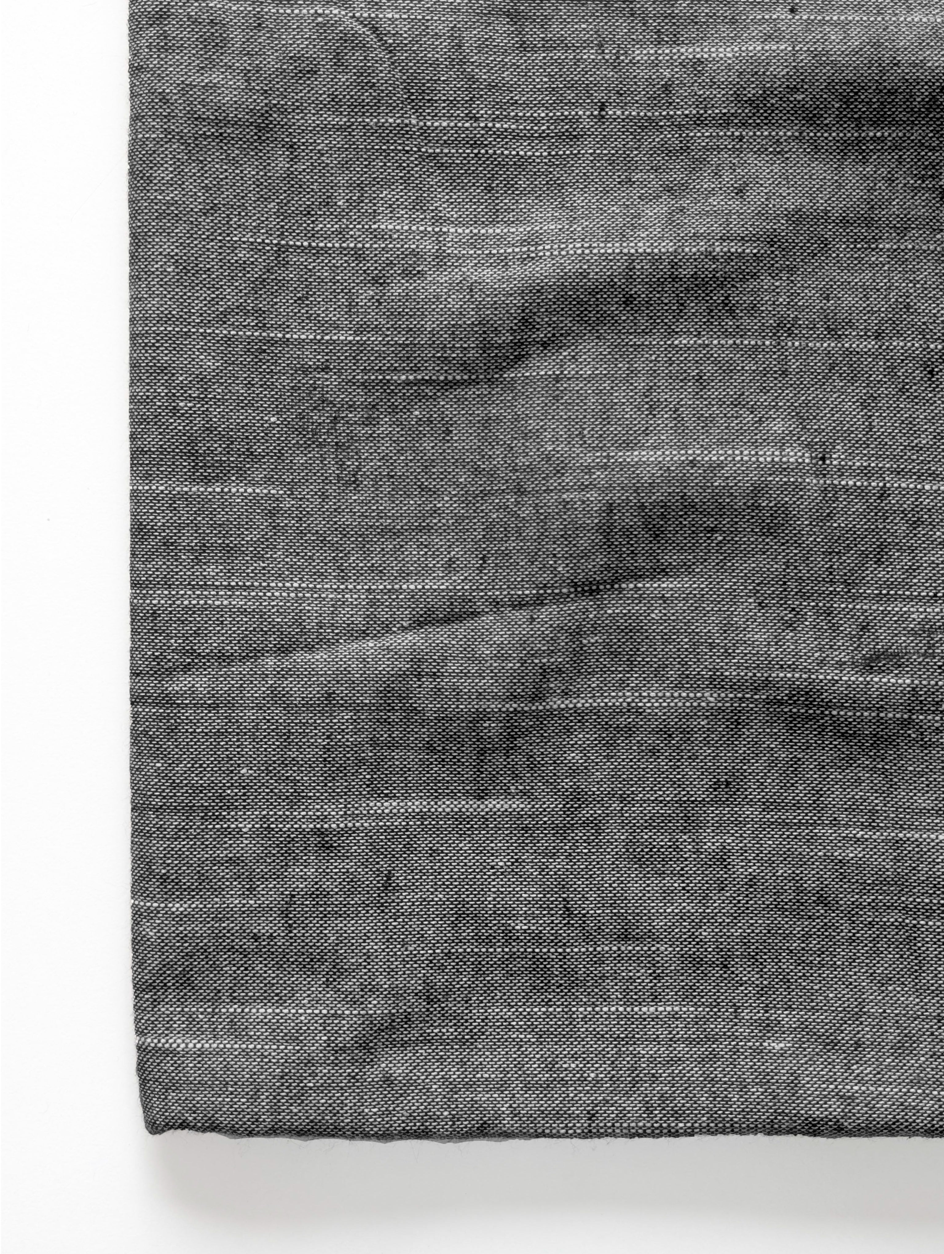 Black Chambray Slub Blended Cotton Yarn Dyed Fabric 60"