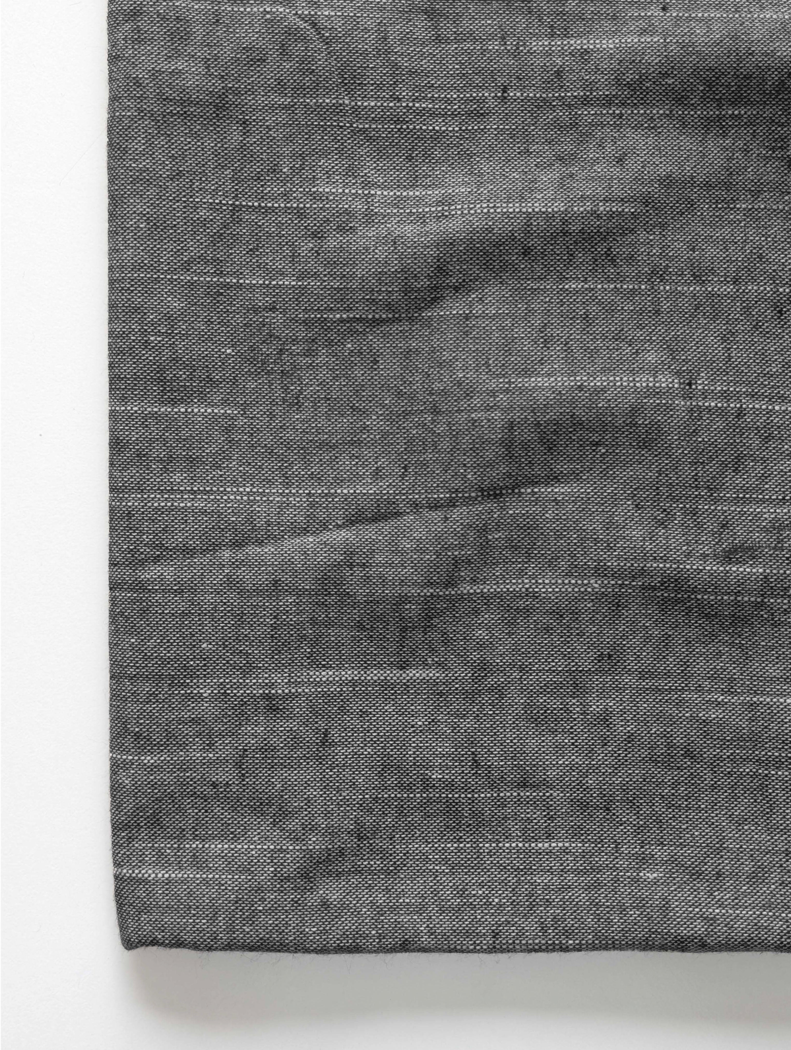 Black Chambray Slub Blended Cotton Yarn Dyed Fabric 60"