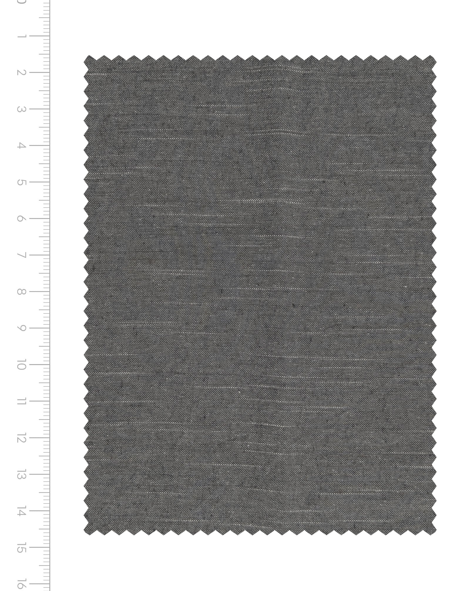 Black Chambray Slub Blended Cotton Yarn Dyed Fabric 60"