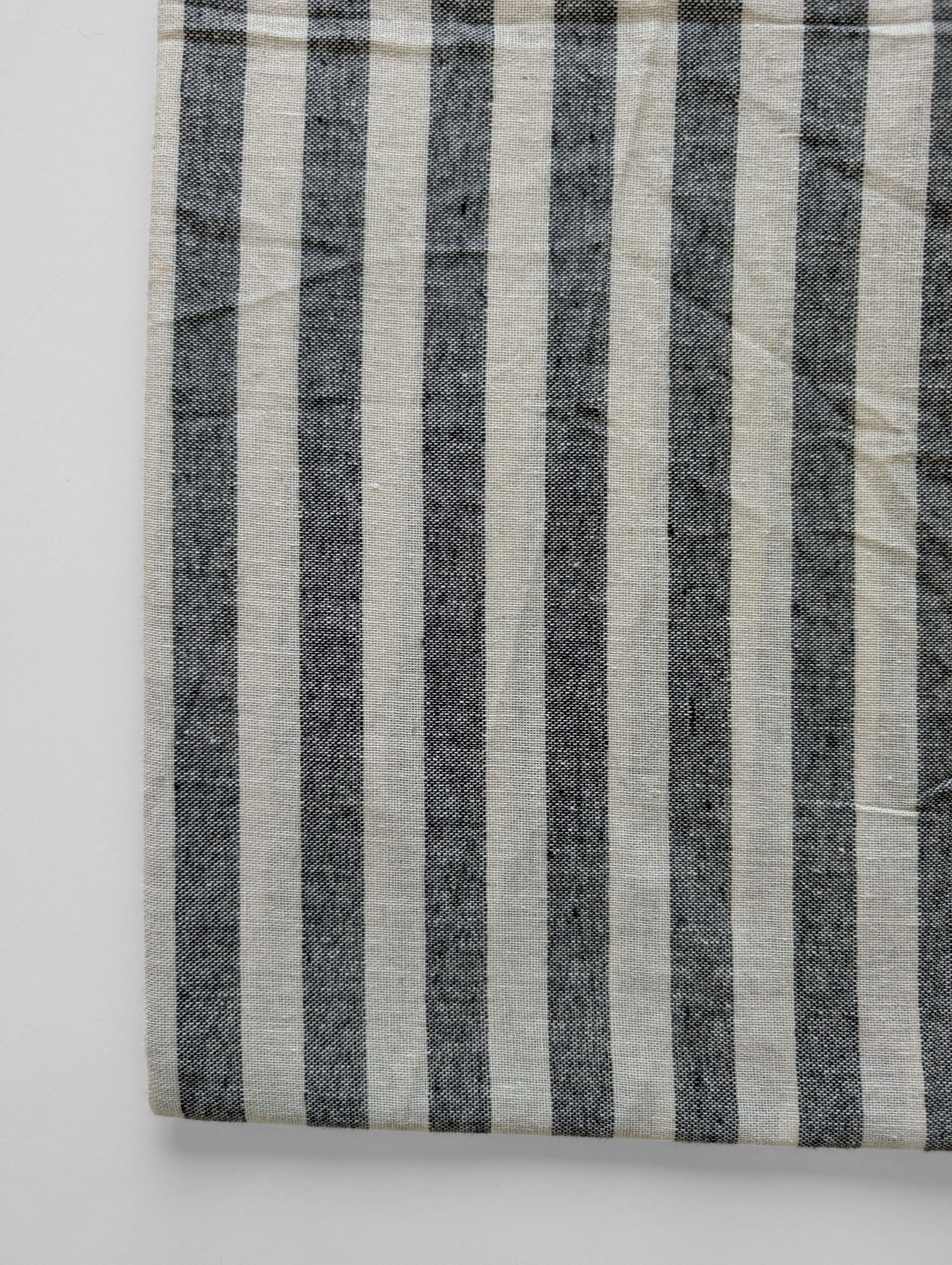 Black Stripes Blended Cotton Yarn Dyed Fabric 60"