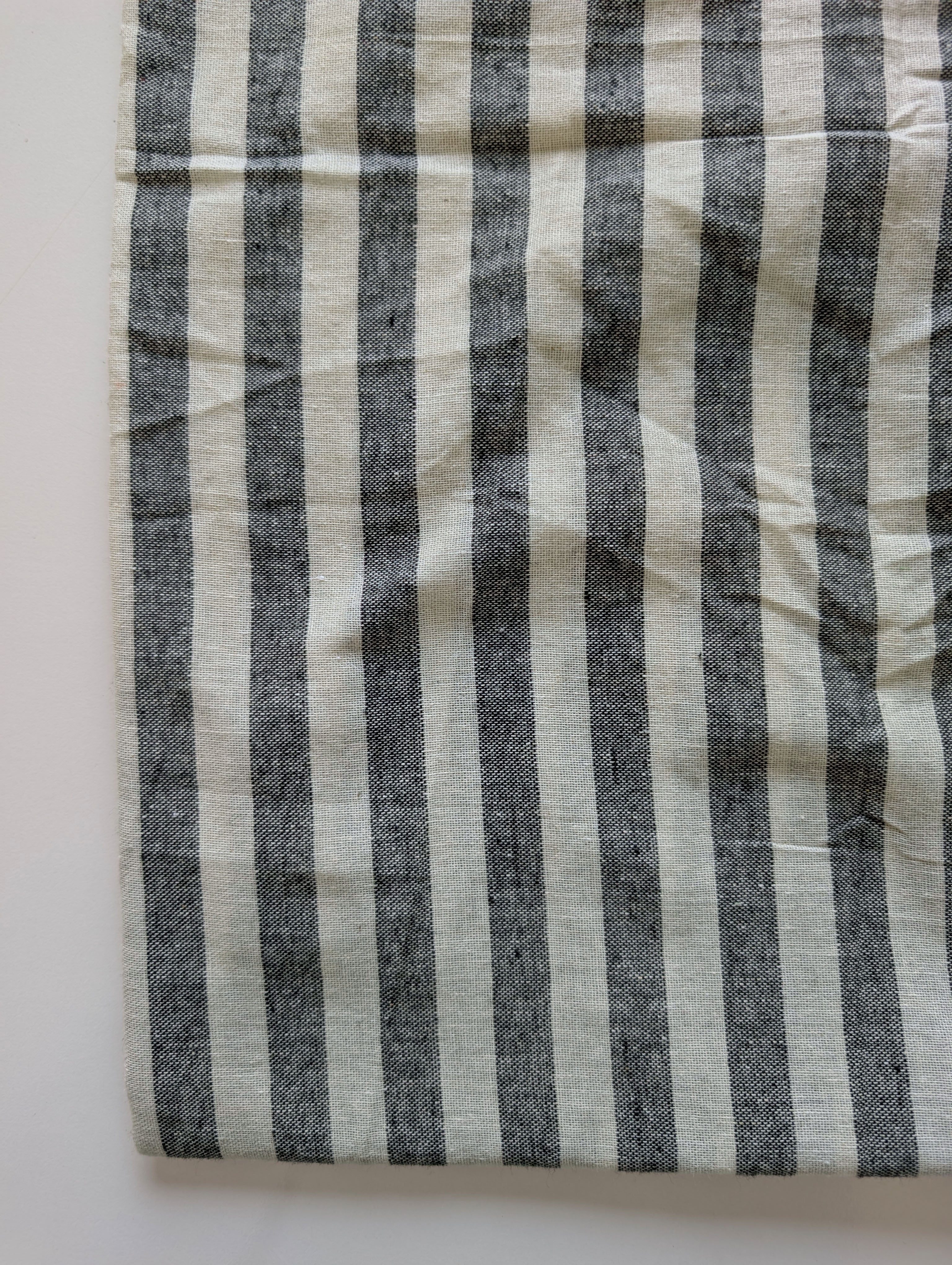 Black Stripes Blended Cotton Yarn Dyed Fabric 60"