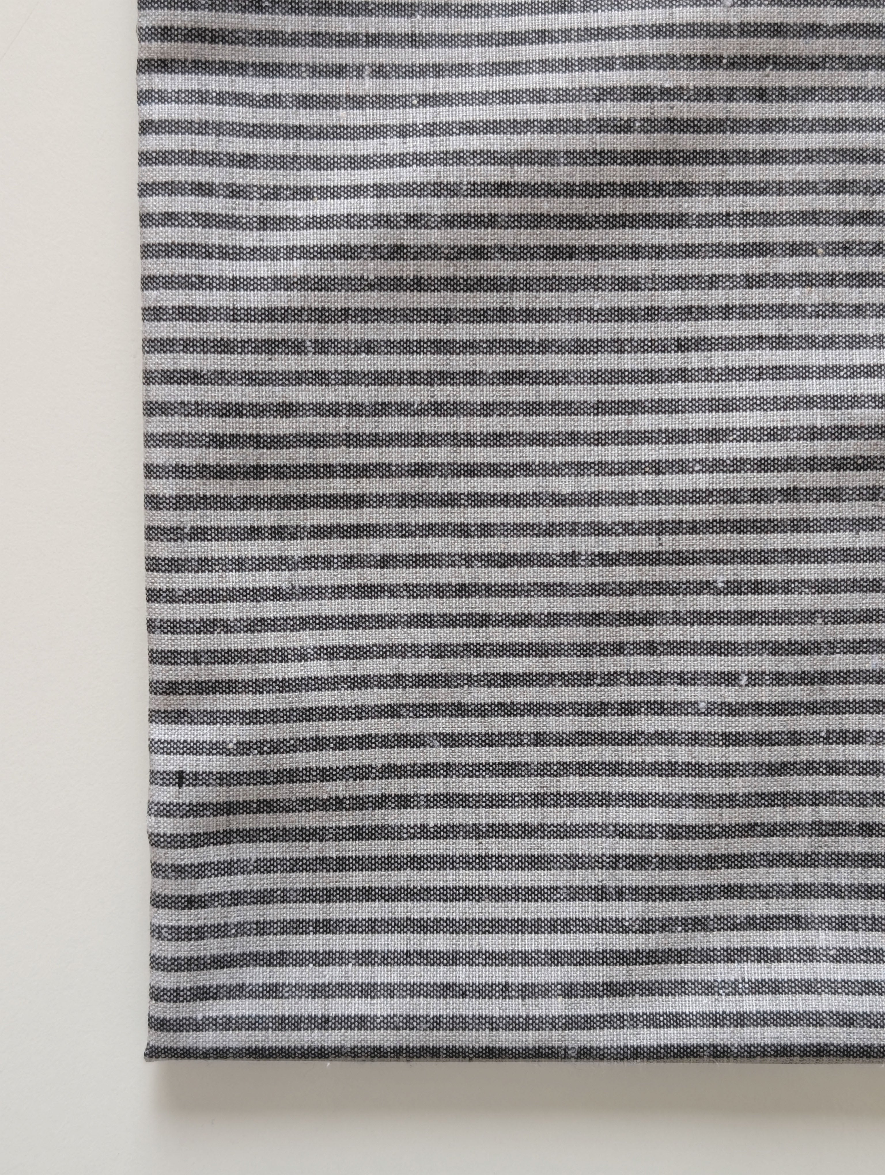 Black Stripes Blended Cotton Yarn Dyed Fabric