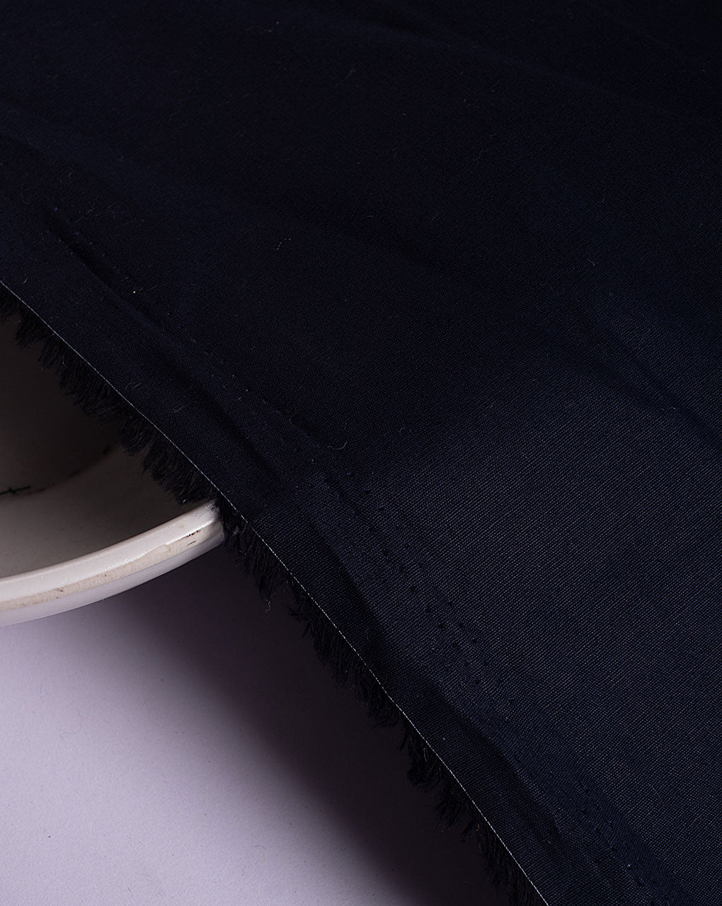 40's Navy Blue Plain Cotton Poplin Bio Finish Mill Dyed Fabric 58"