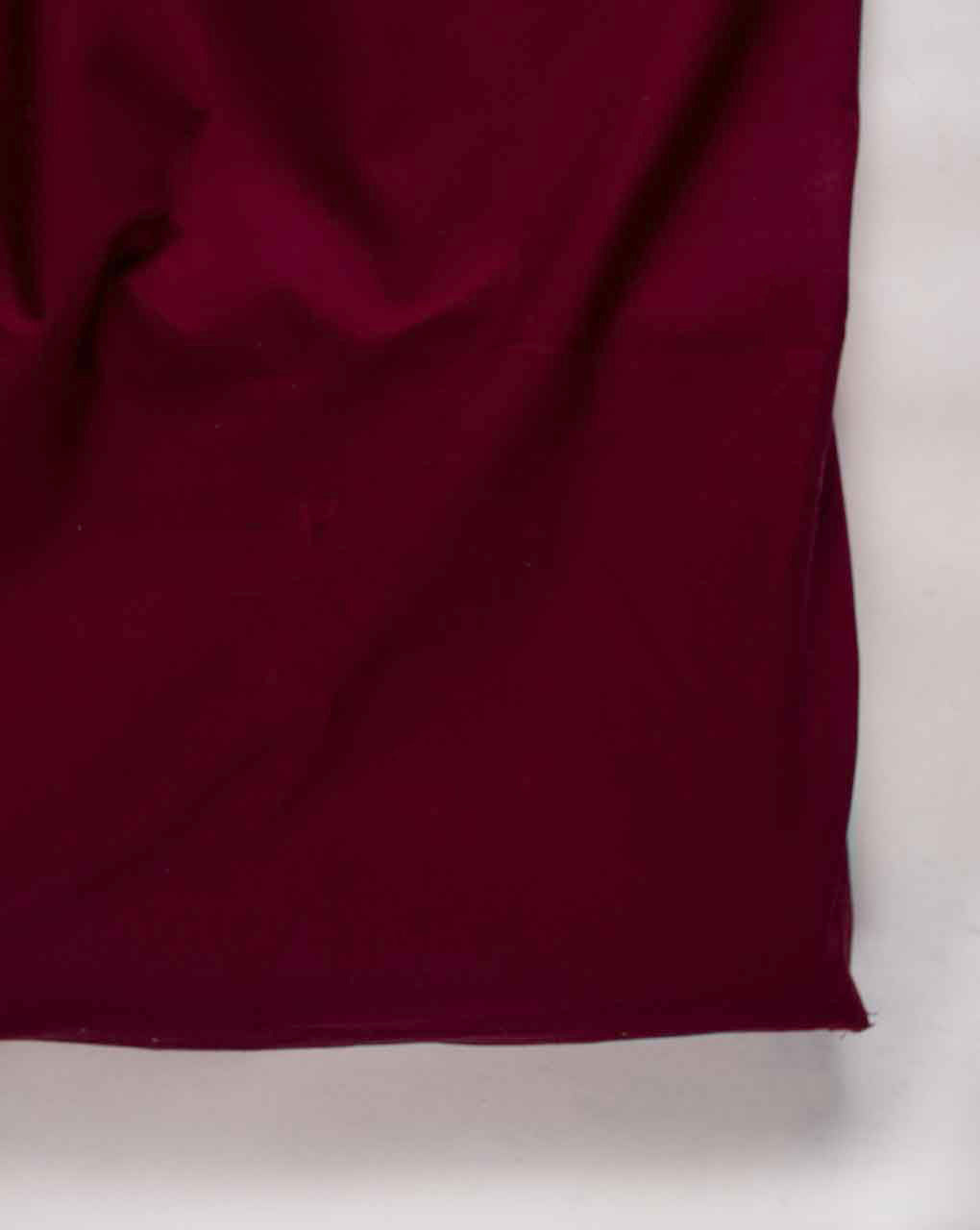 Maroon 40s Cotton Oxford Mill Dyed Fabric 58"