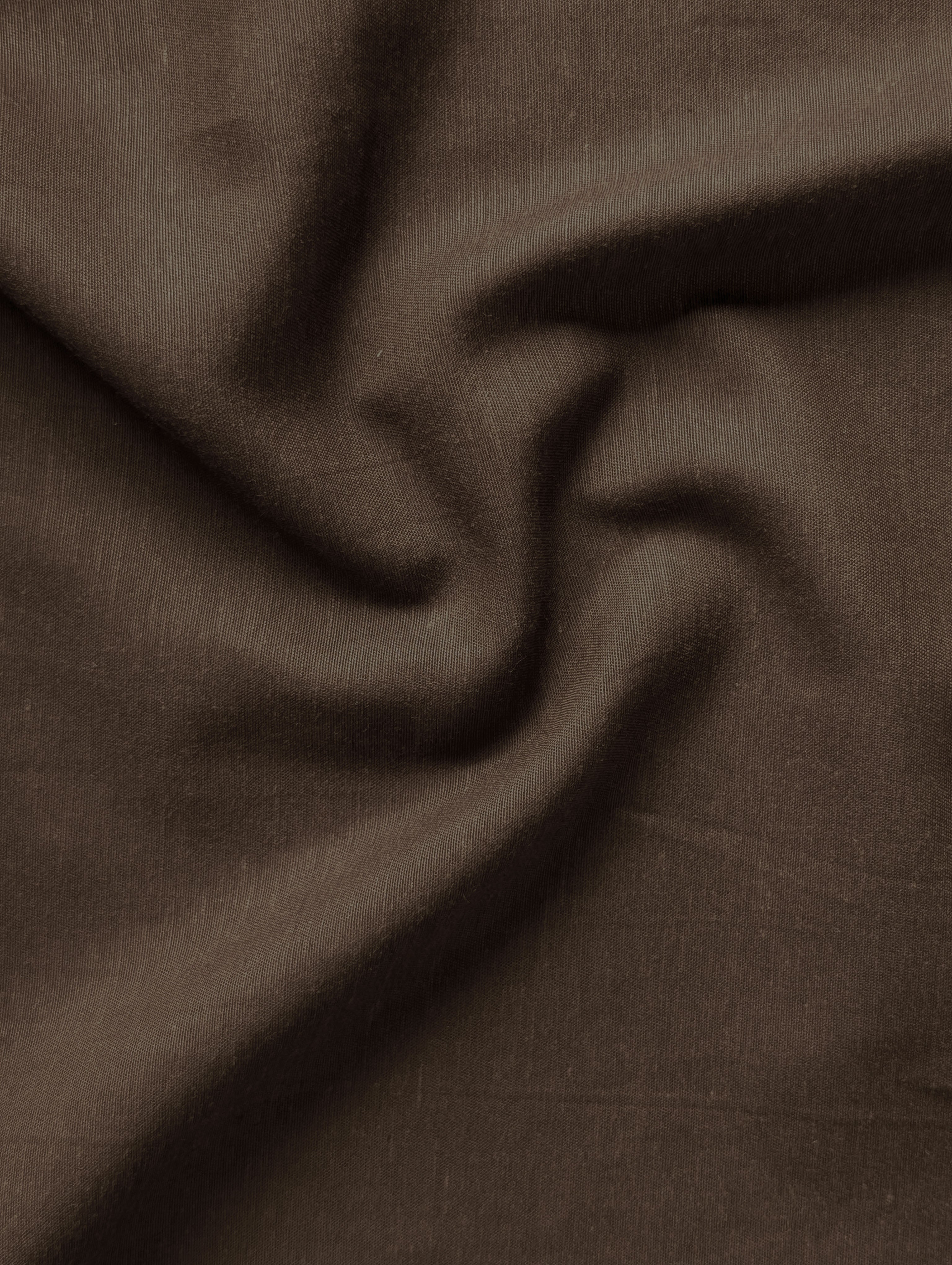 Dark Brown LENZING™ TENCEL™ Cotton Flex Plain Mill Dyed Fabric 60"