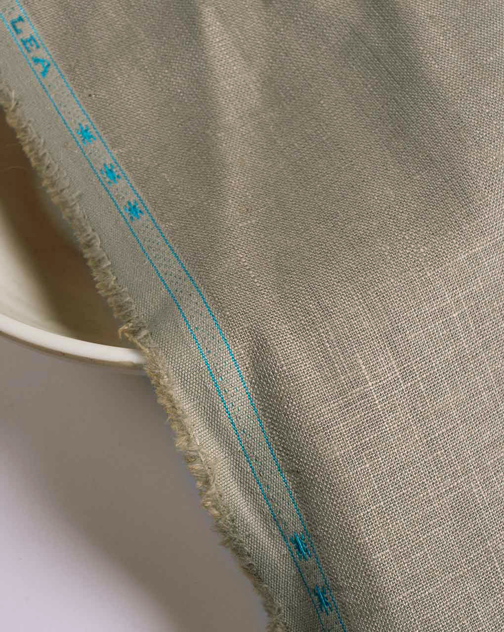 Beige Dyed 40 Lea Linen Mill Dyed Fabric 58"