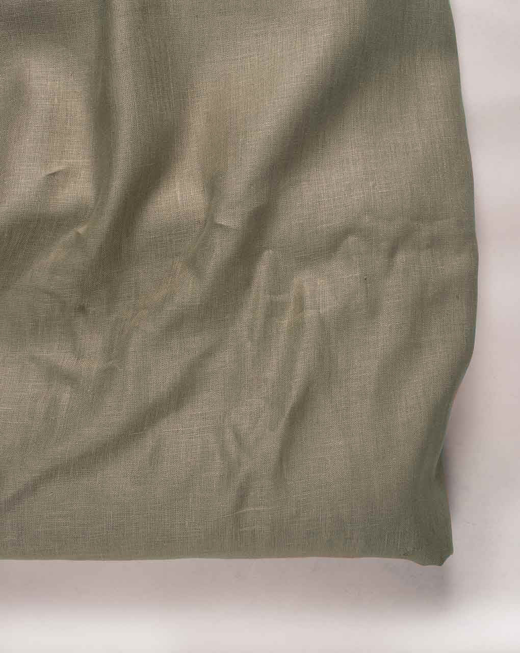 Green 40 Lea Linen Mill Dyed Fabric 58"