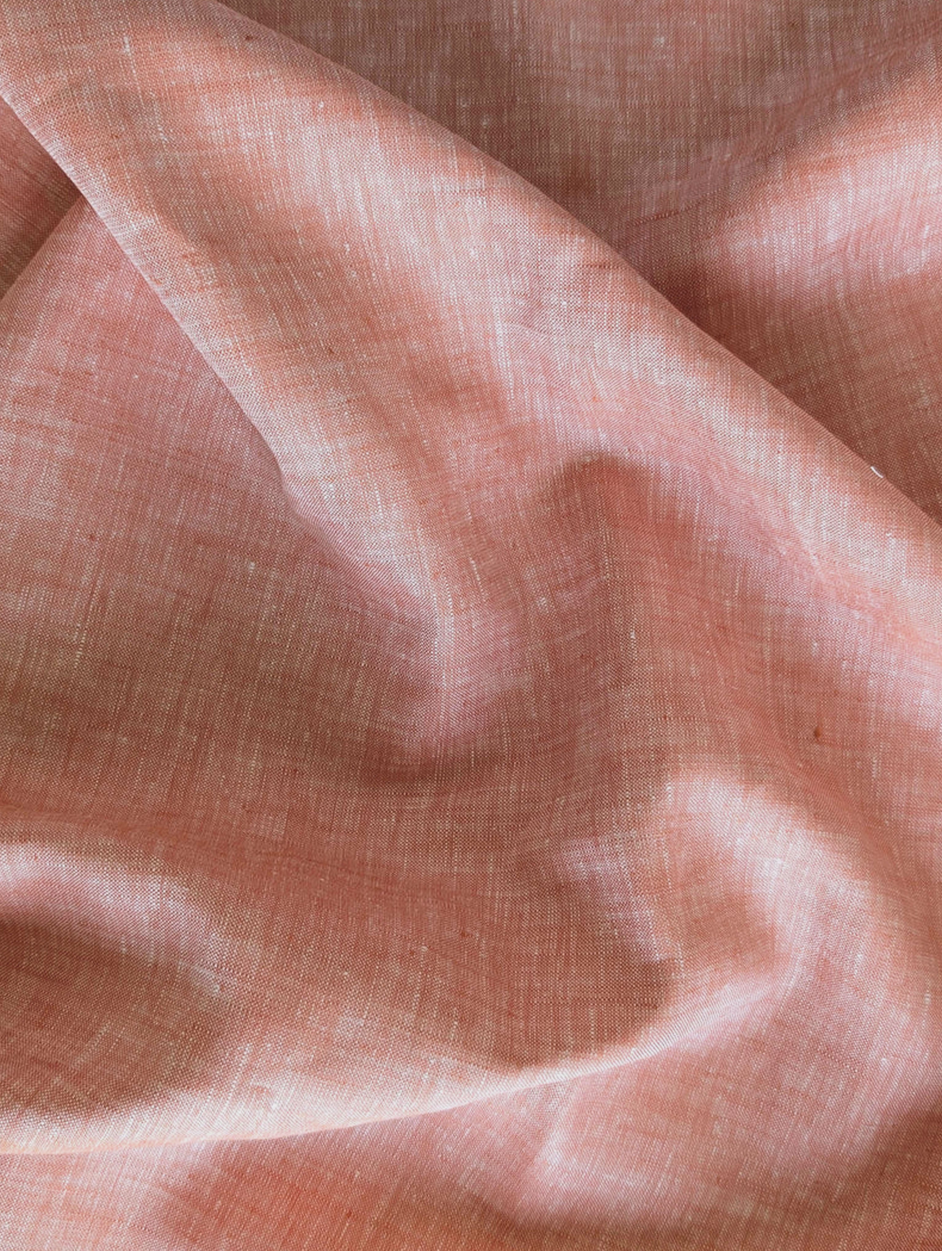 Orange 60 Lea Chambray Yarn Dyed Fabric 58"