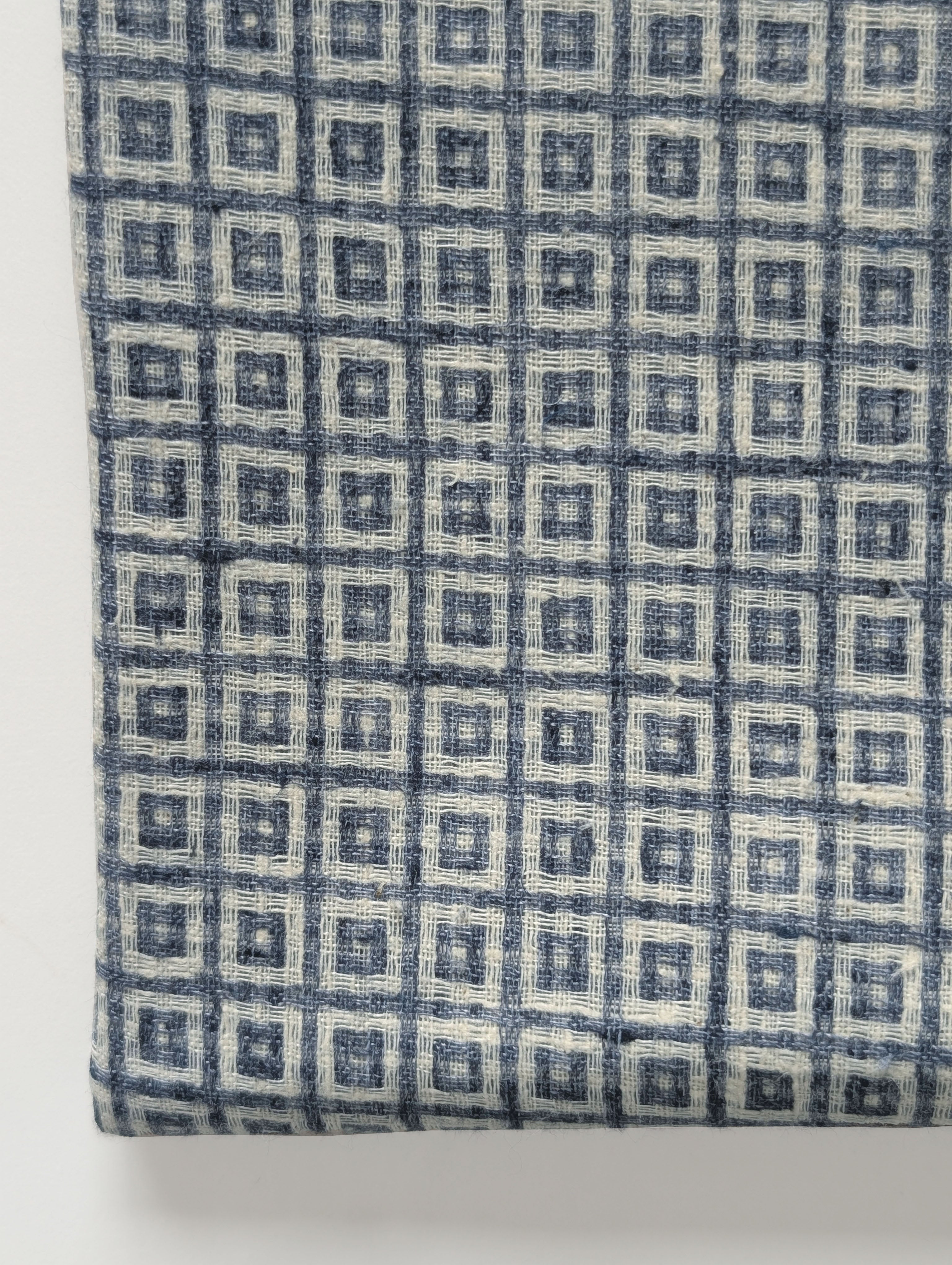 Grey Dobby Loom Textured Blended Cotton Yarn Dyed Fabric 58"