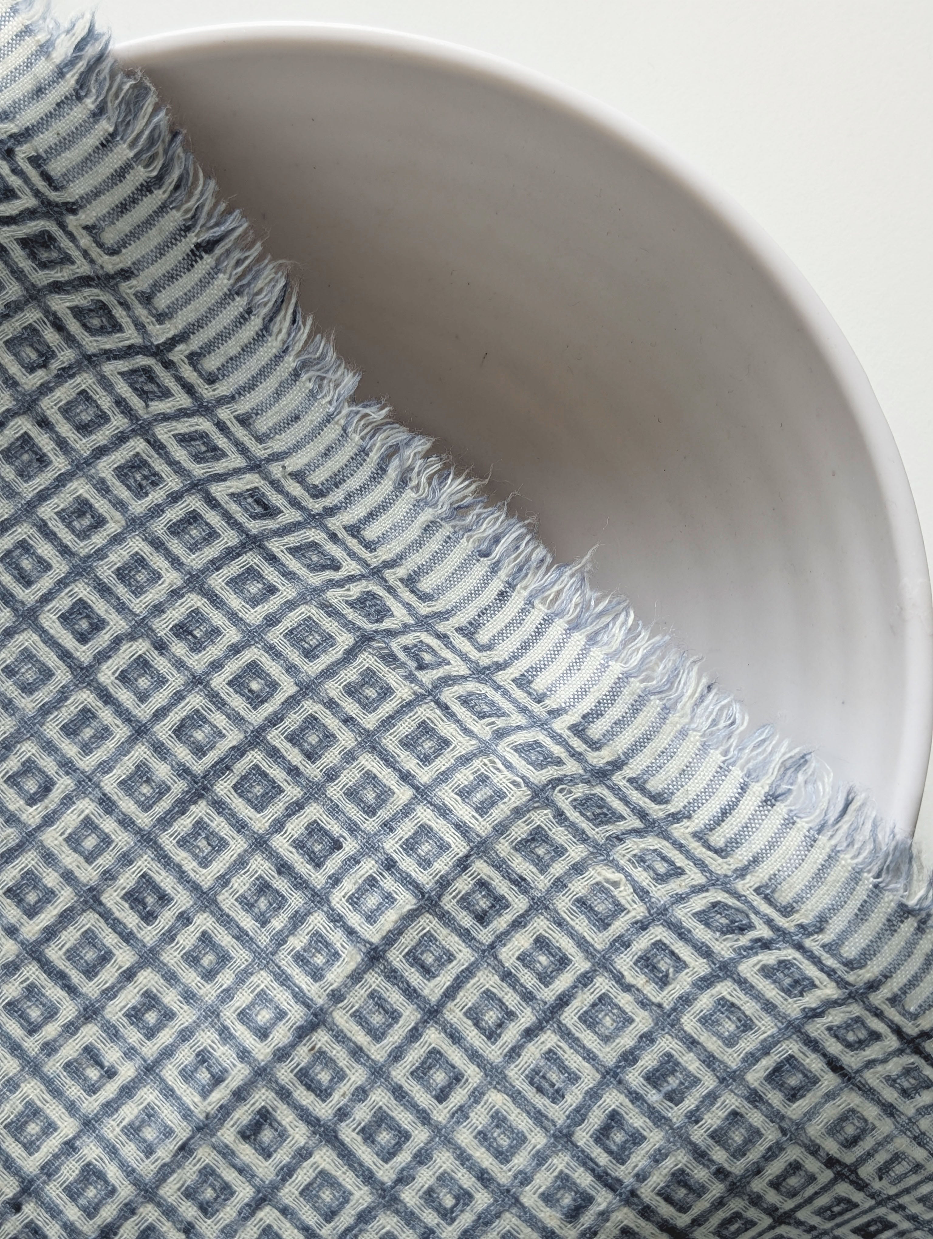 Grey Dobby Loom Textured Blended Cotton Yarn Dyed Fabric 58"