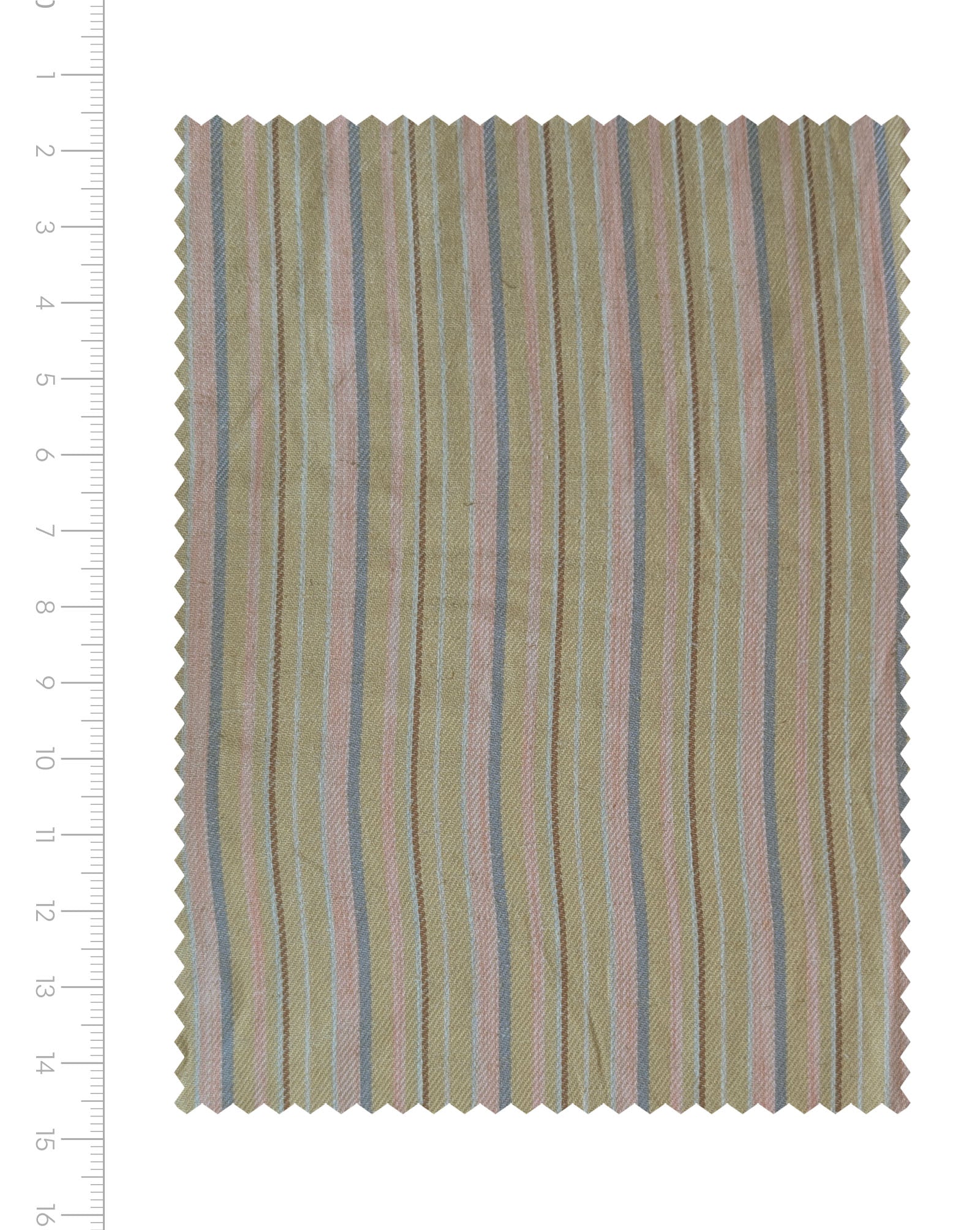 Beige Stripes Loom Textured Blended Cotton Yarn Dyed Fabric 58"