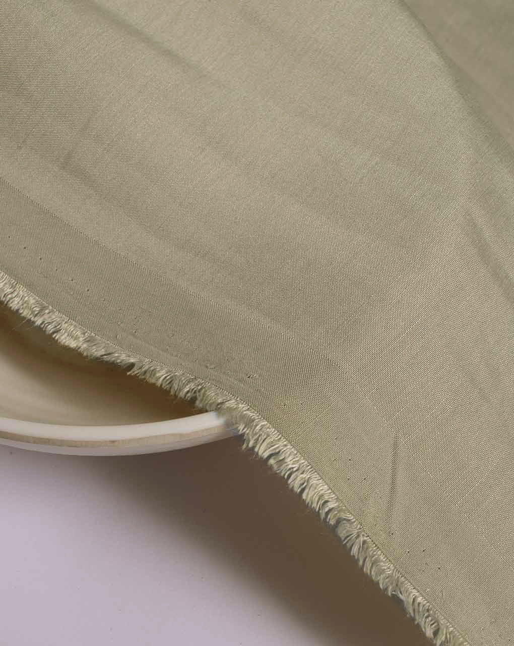 Green Heavy Poly Satin Mill Dyed Fabric (Poly Linen Satin) 58" - 18 kg