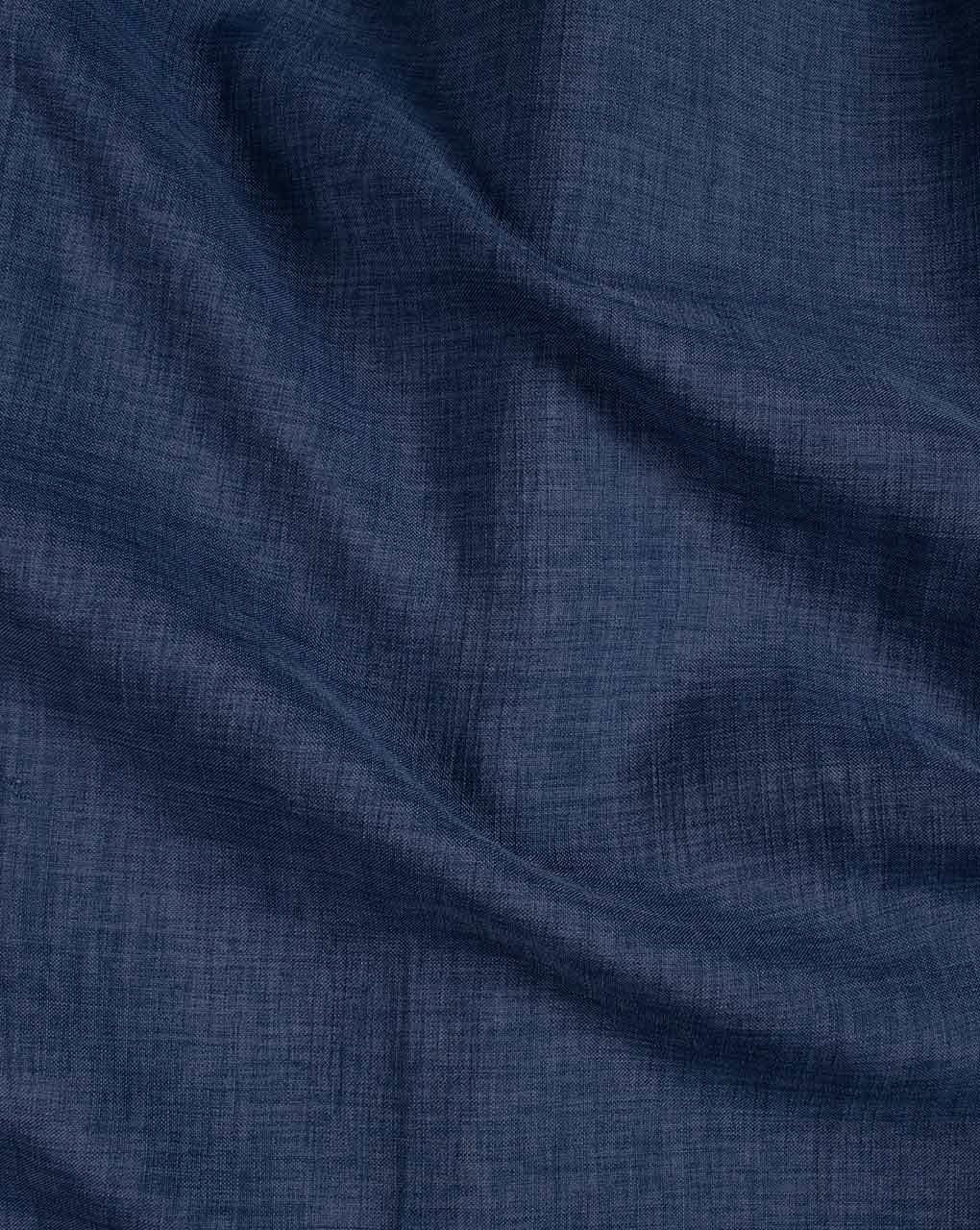 Blue Poly Single Sided Slub Mill Dyed Fabric (Irish Linen) - 27 kg