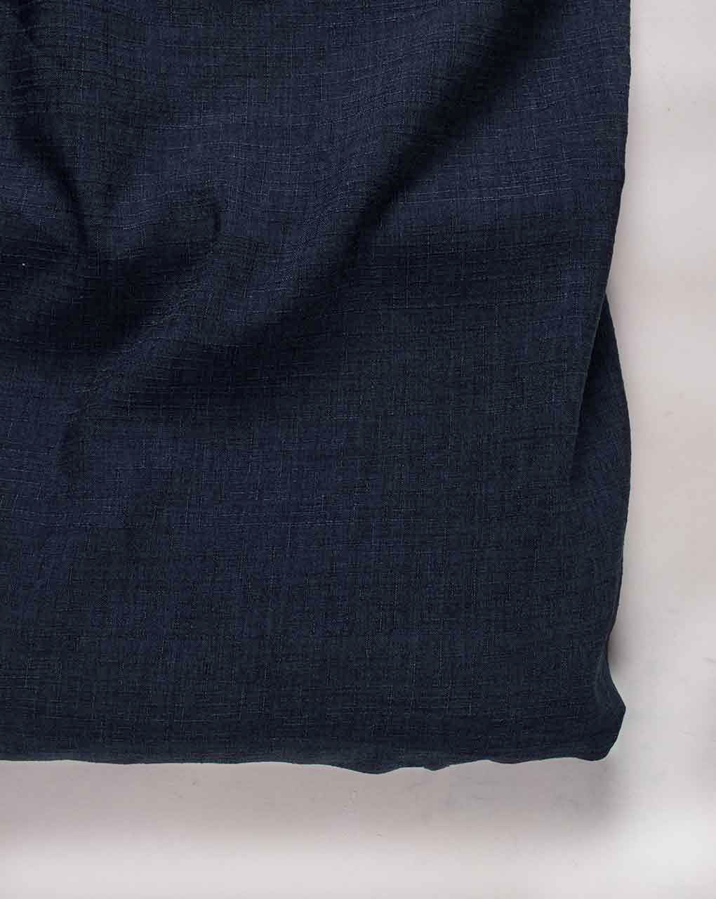 Blue Poly Double Sided Slub Mill Dyed Fabric (Irish Linen) - 25 kg