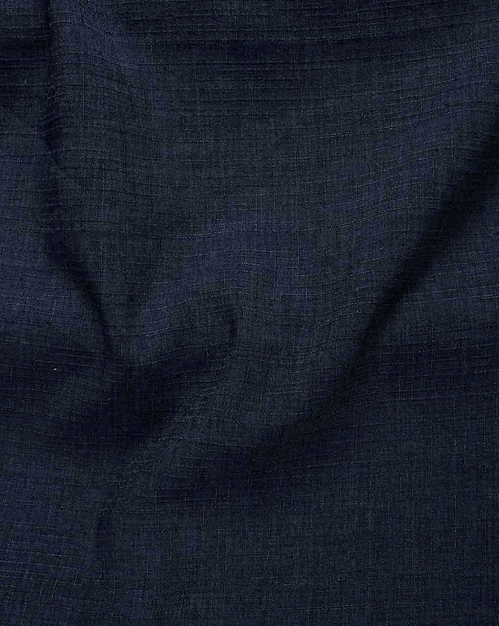 Blue Poly Double Sided Slub Mill Dyed Fabric (Irish Linen) - 25 kg