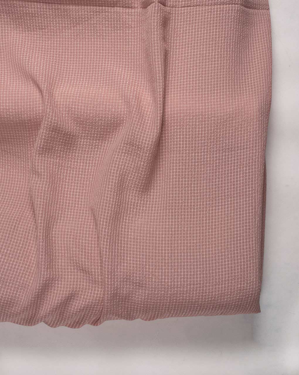 Salmon Poly Checks Dobby Mill Dyed Fabric 56" - 15 kg