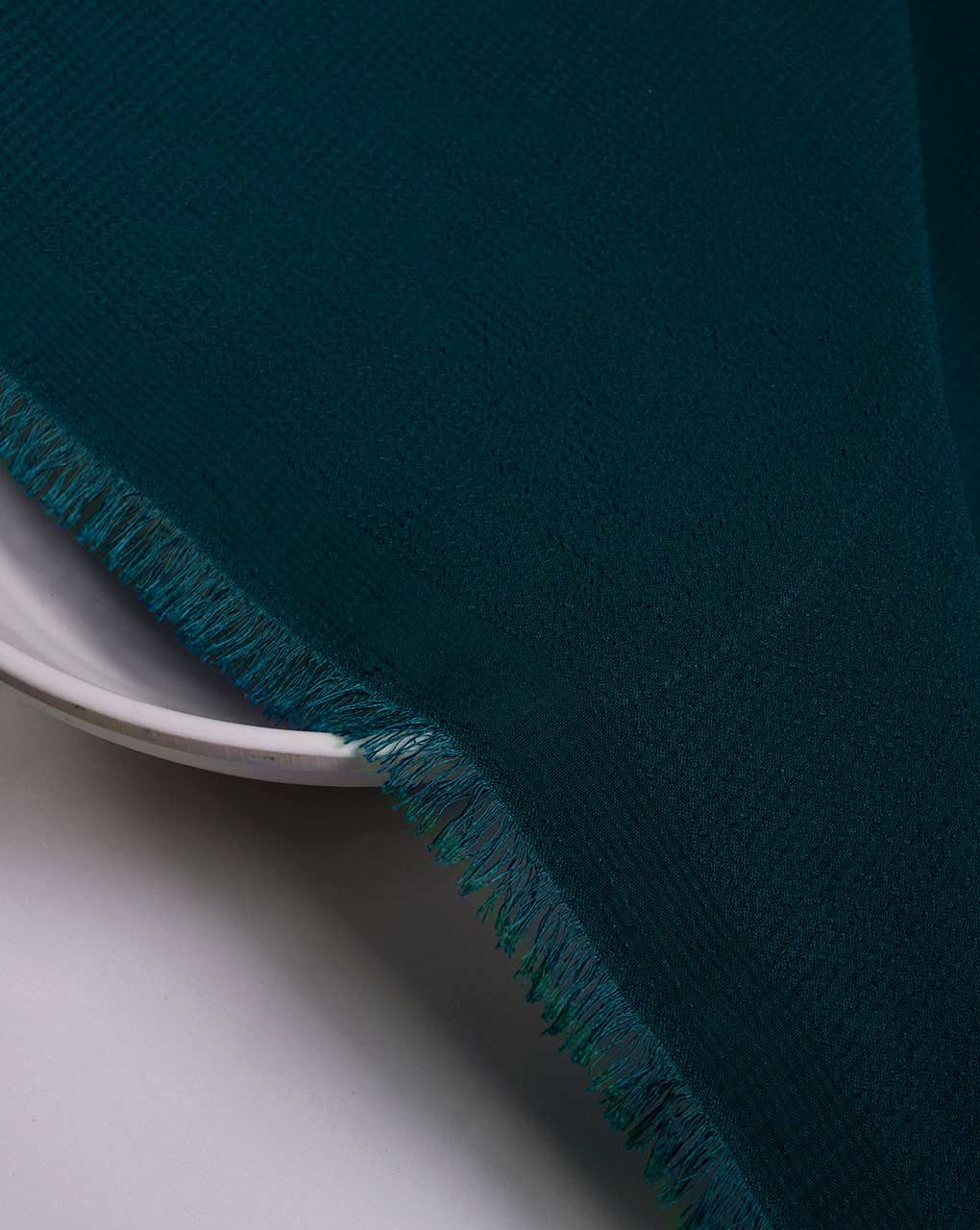 Dark Teal Poly Dobby Mill Dyed Fabric 60" - 20 kg