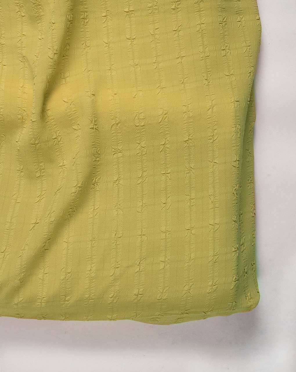 Yellow Poly Crushed Mill Dyed Fabric - 17 kg