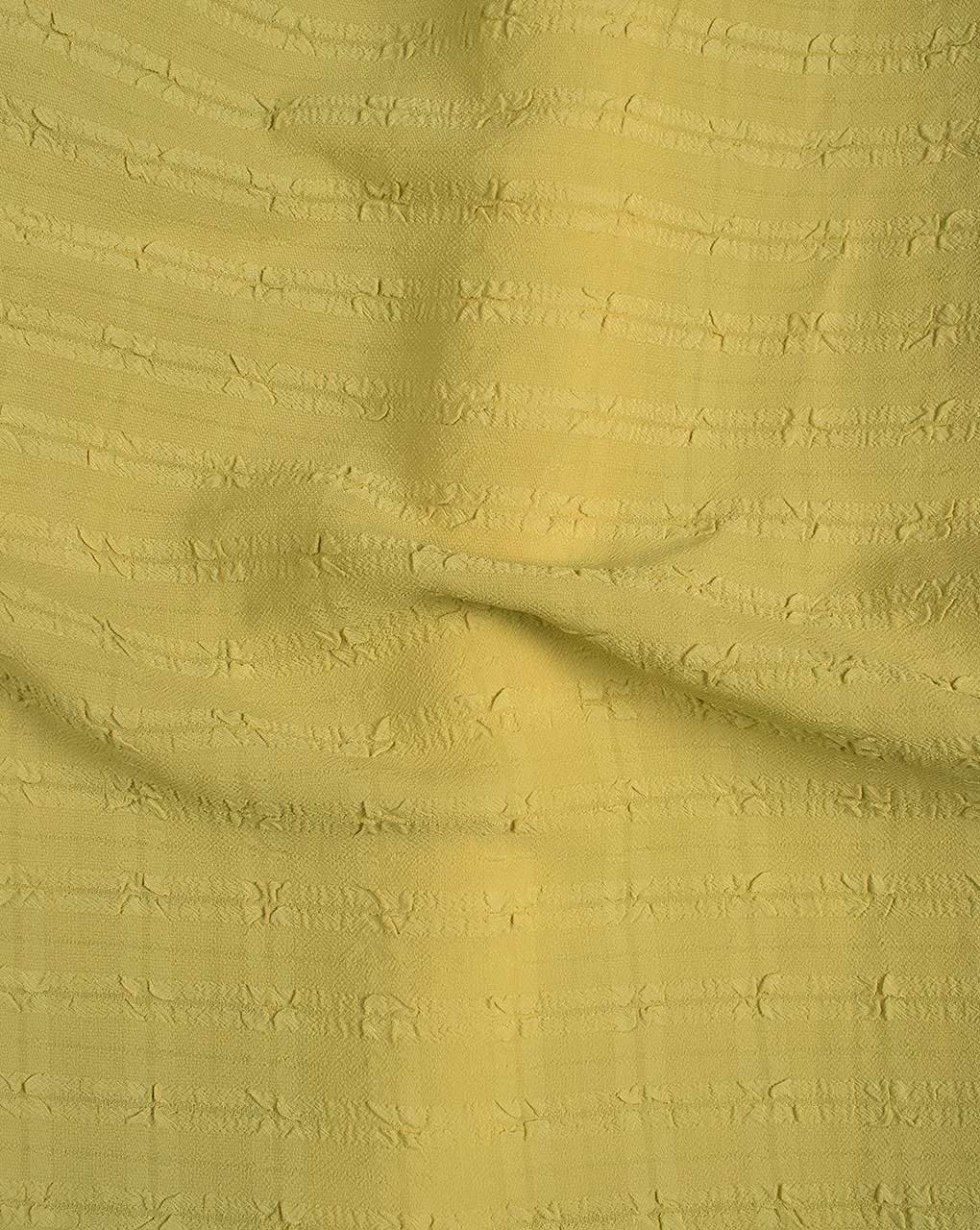 Yellow Poly Crushed Mill Dyed Fabric - 17 kg