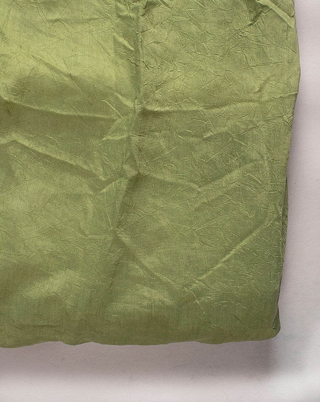 Green Poly Slub Crushed Mill Dyed Fabric - 9.5 kg Buy Online
