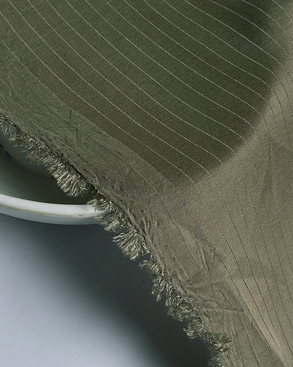 Grey Stripes Poly Satin Mill Dyed Fabric - 10 kg