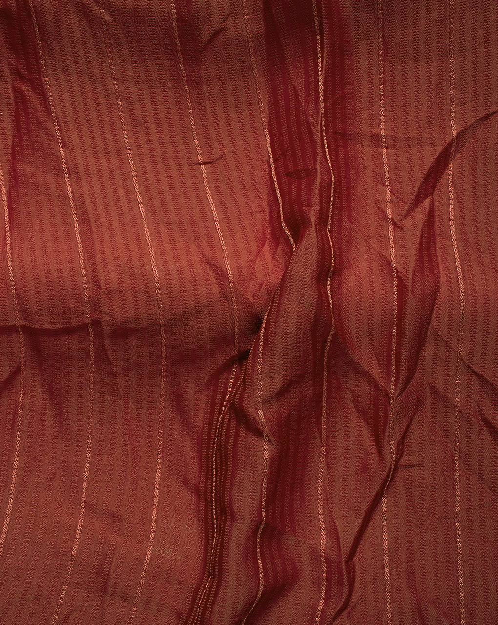 Red Stripes Poly Satin Dobby Mill Dyed Fabric 60" - 21 kg