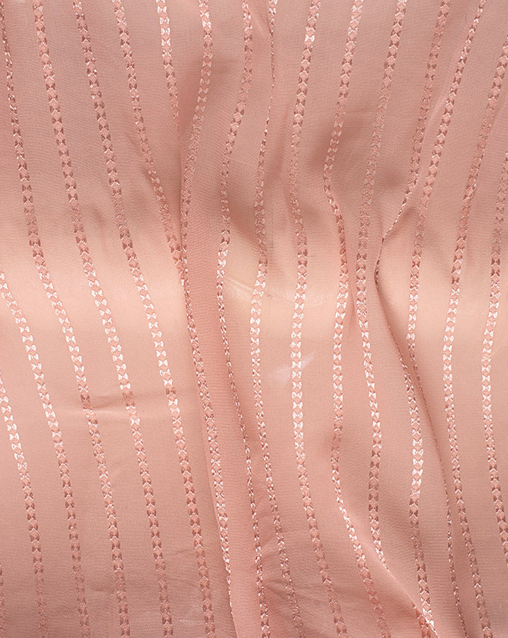 Pink Poly Dobby Georgette Mill Dyed Fabric 46" - 9 kg