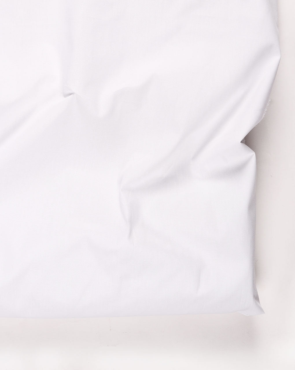 40's White Plain Cotton Poplin Bio Finish Mill Dyed Fabric 58"