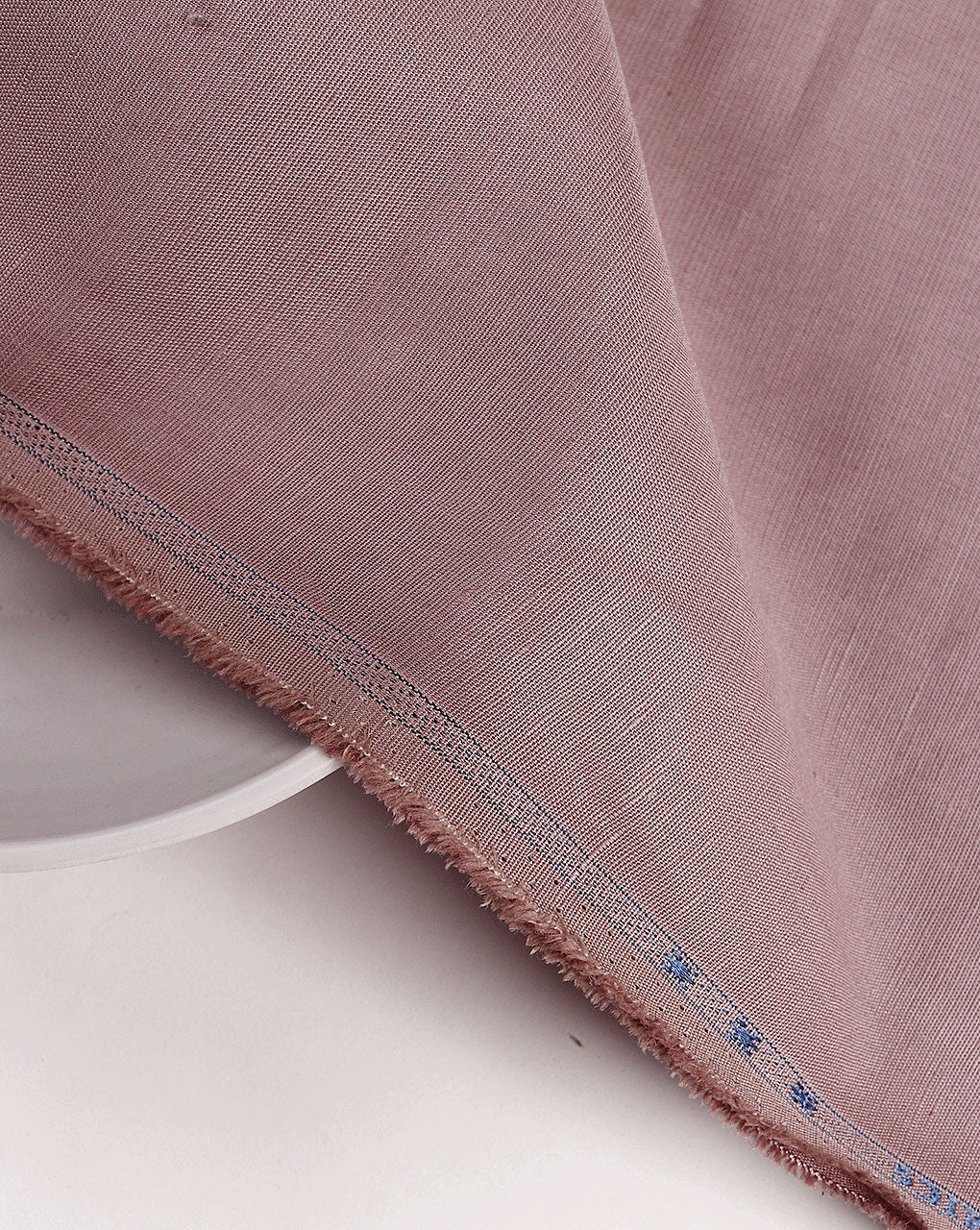Mauve Dyed Cotton Linen Mill Dyed Fabric 58"