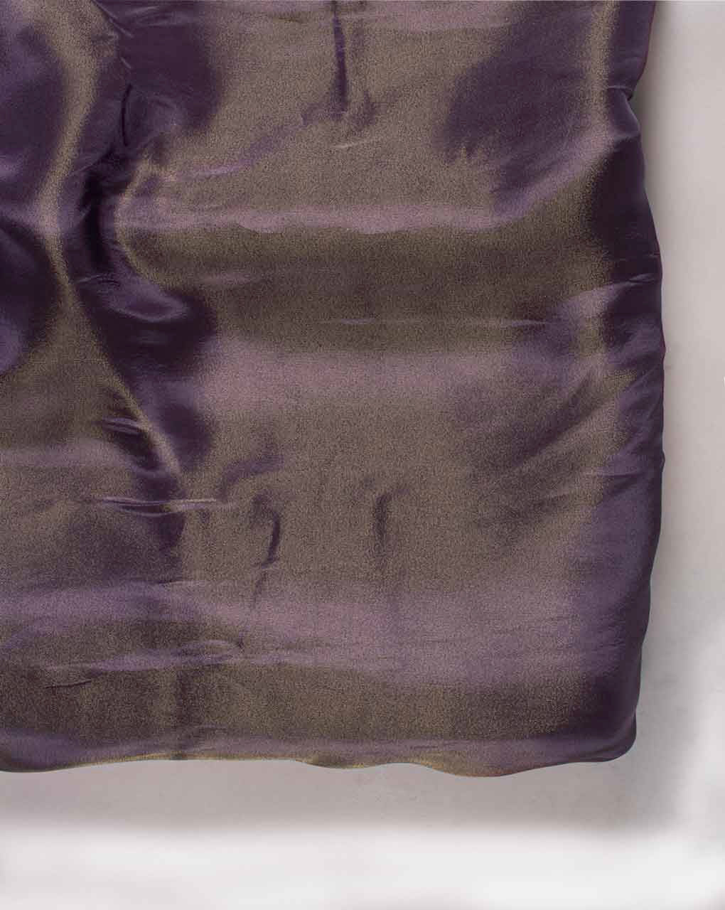 Purple Viscose Gold Tissue Mill Dyed Fabric 6.5 kg