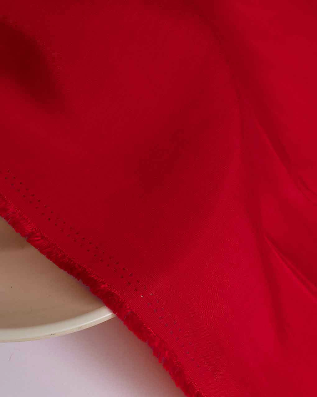 Red Poly Viscose Mill Dyed Fabric (Roman Silk) 8.5 kg