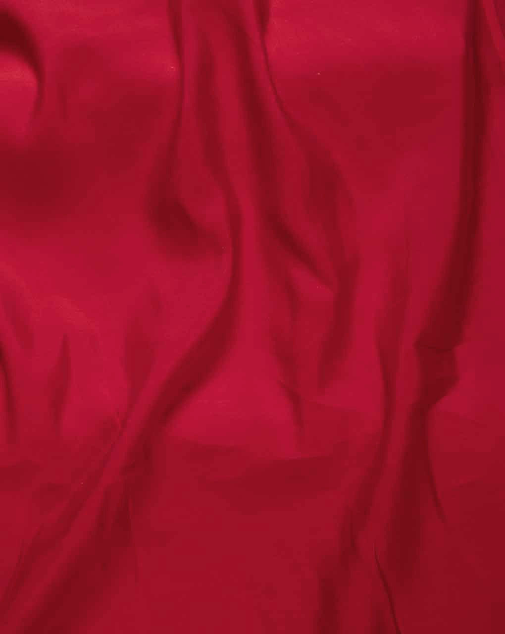 Red Poly Viscose Mill Dyed Fabric (Roman Silk) 8.5 kg
