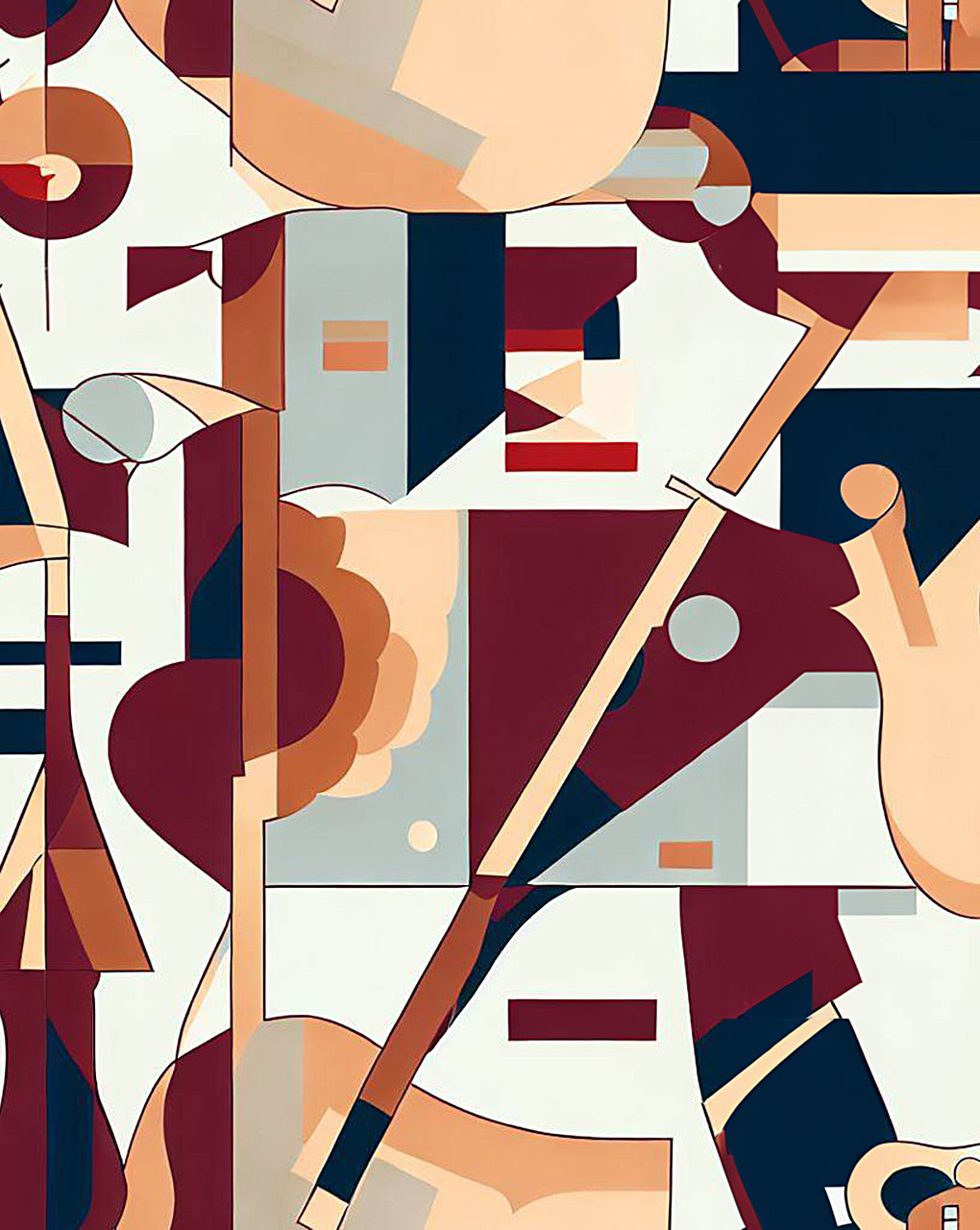 Modern Geometric Digital Print