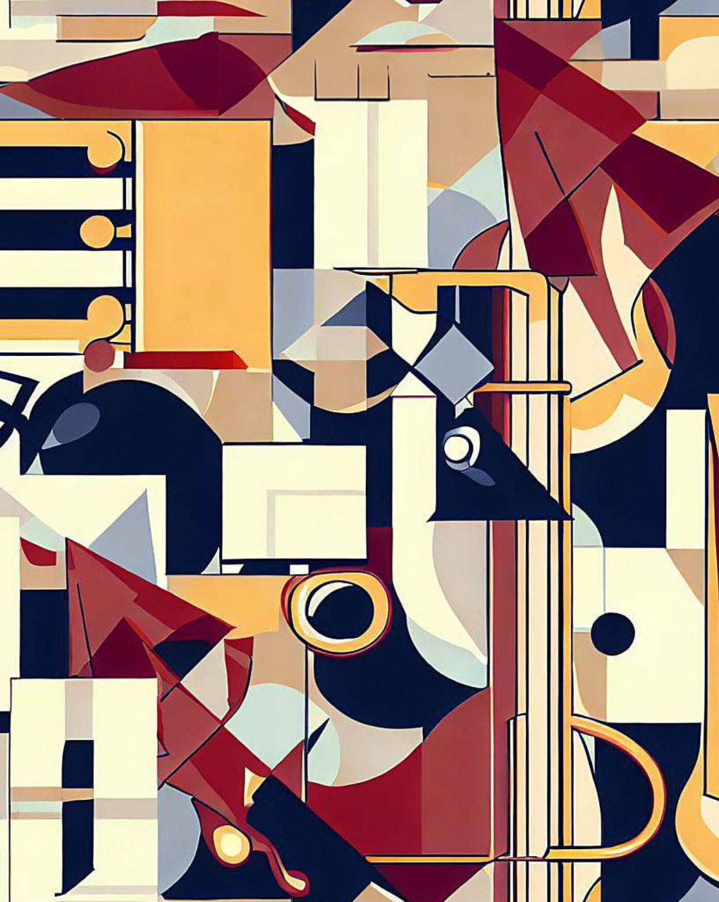 Modern Geometric Digital Print