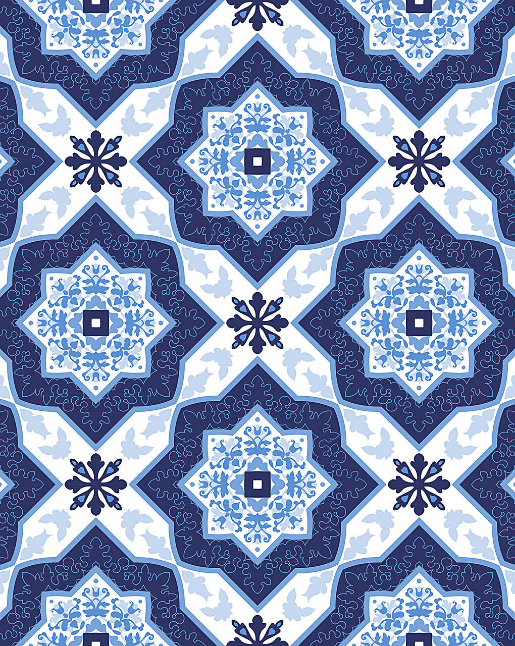 Blue Pottery Digital Print