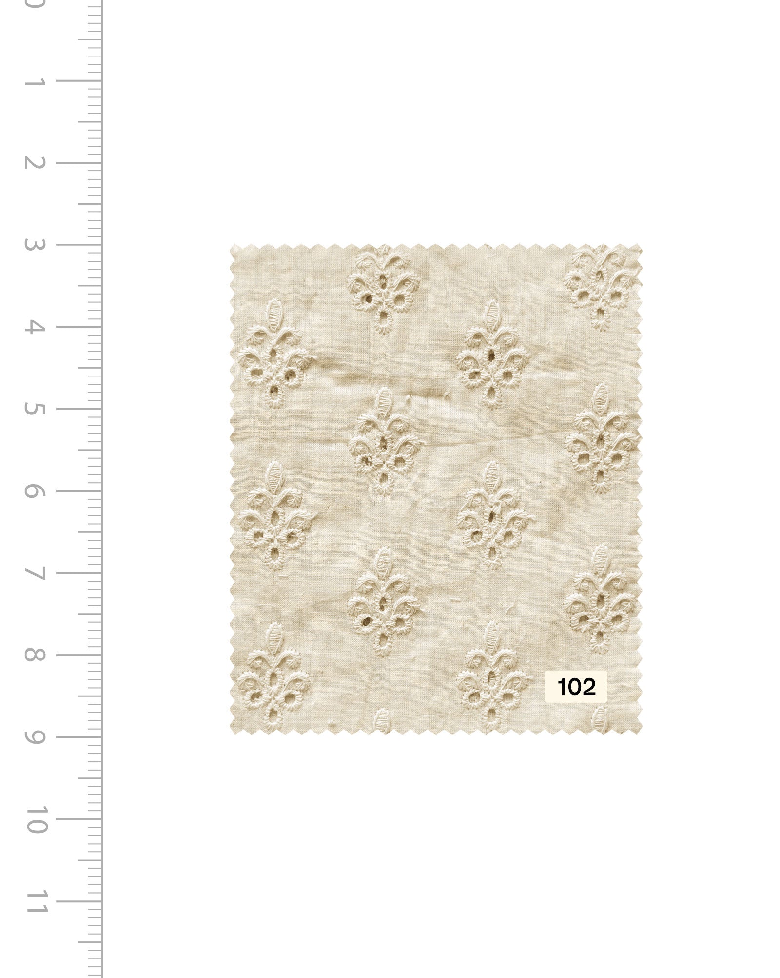 Schiffli Embroidery Cotton Fabric 46" (Greige) - 005 Shop Now