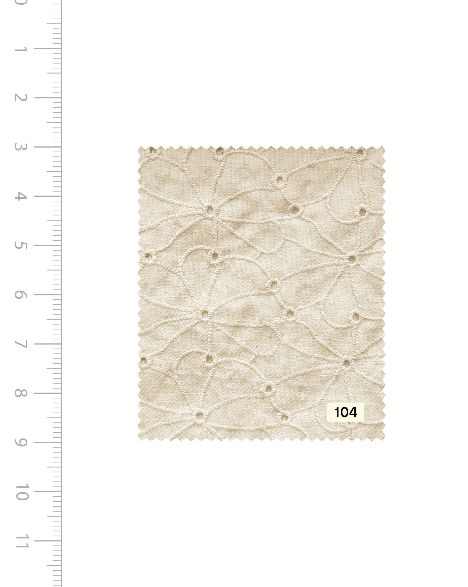 Schiffli Embroidery Cotton Fabric 46" (Greige) - 005 Order Online