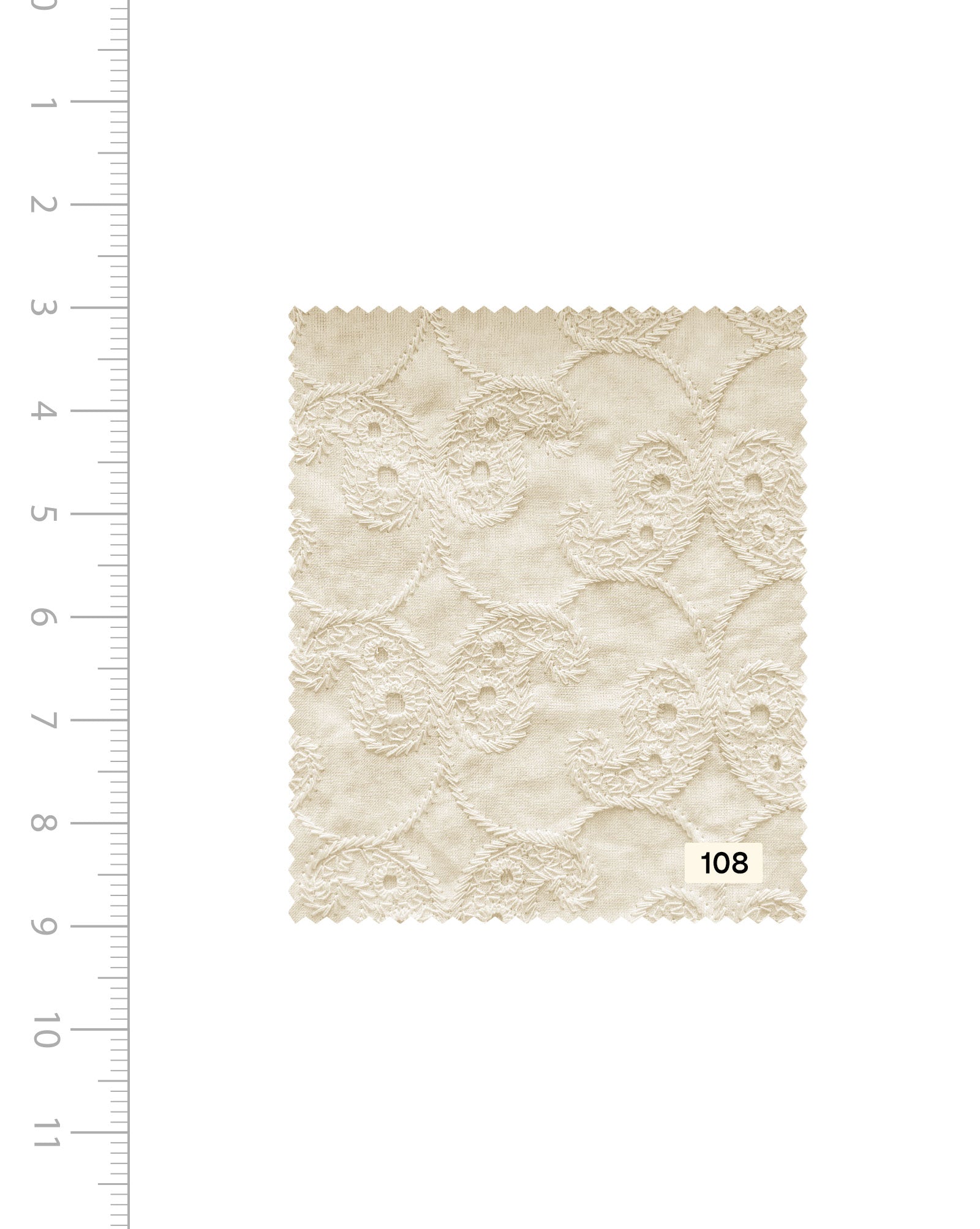 Schiffli Embroidery Cotton Fabric 46" (Greige) - 005 Buy Online