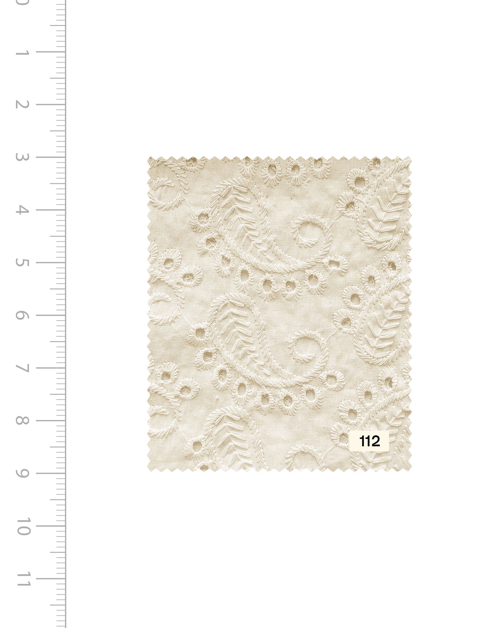 Schiffli Embroidery Cotton Fabric 46" (Greige) - 005 Buy Online