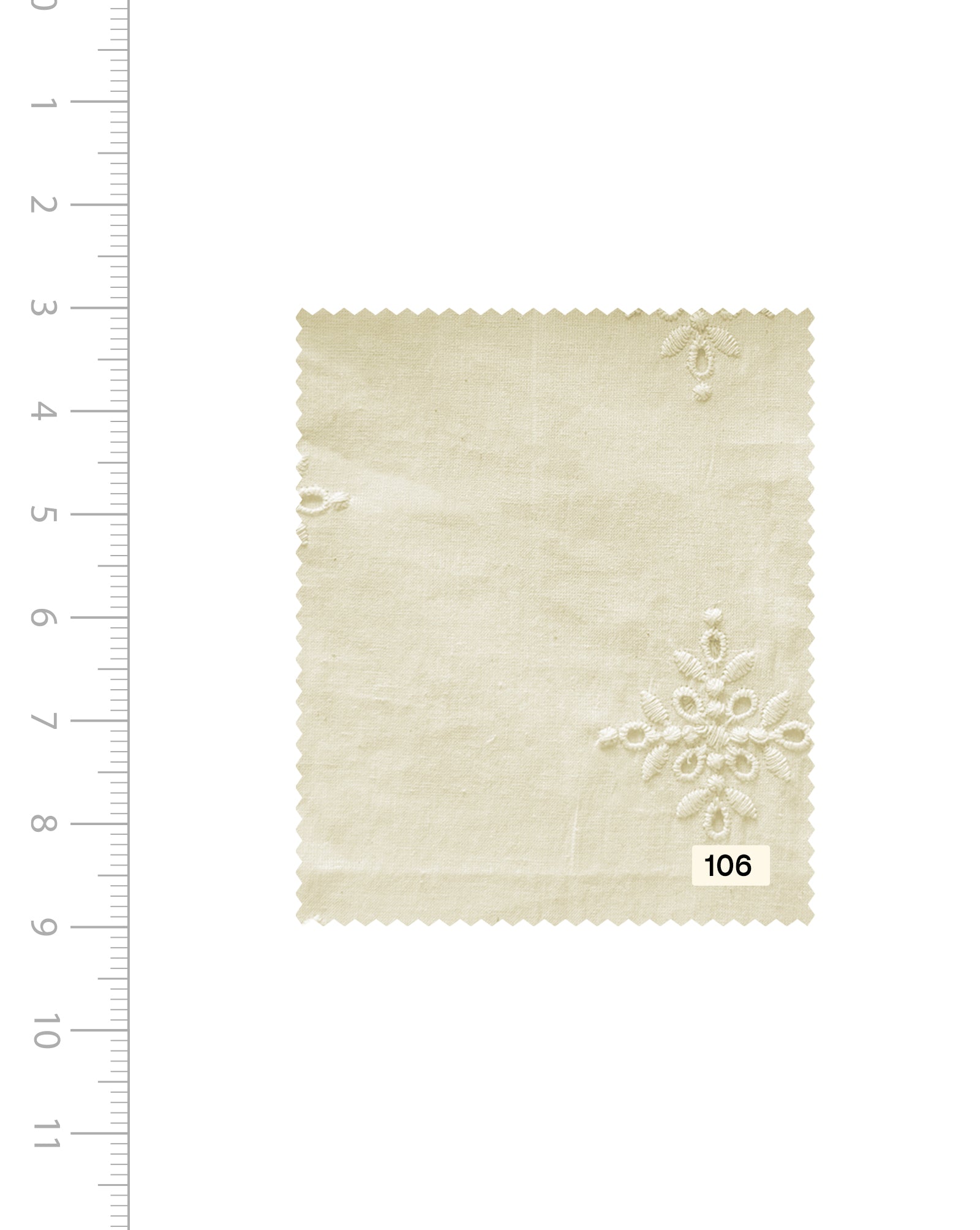 Schiffli Embroidery Cotton Fabric 46 (Greige) - 007 For Sale