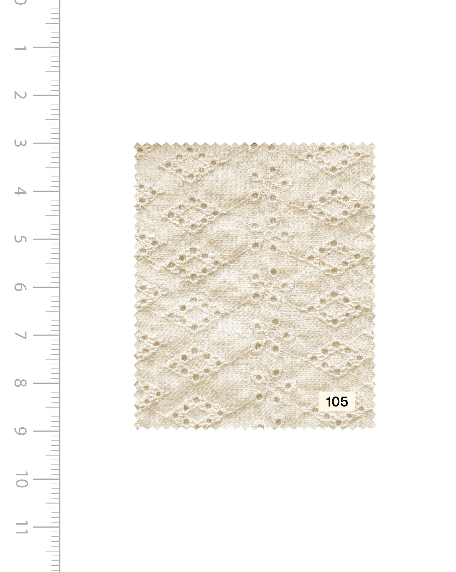 Schiffli Embroidery Cotton Fabric (Greige) - 004 Buy Online