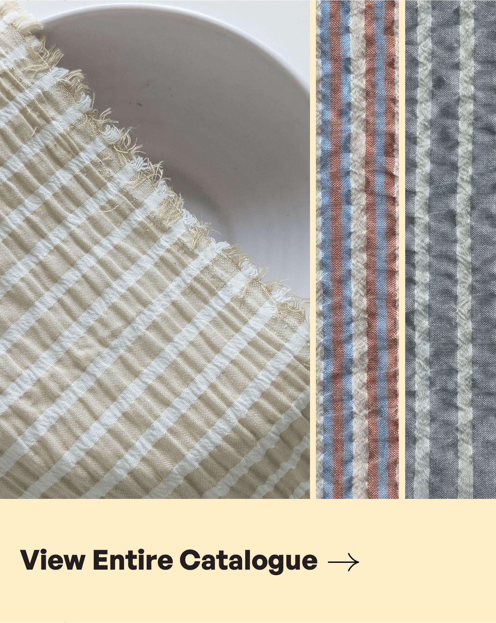 Seersucker Blended Cotton Yarn Dyed Fabric Online