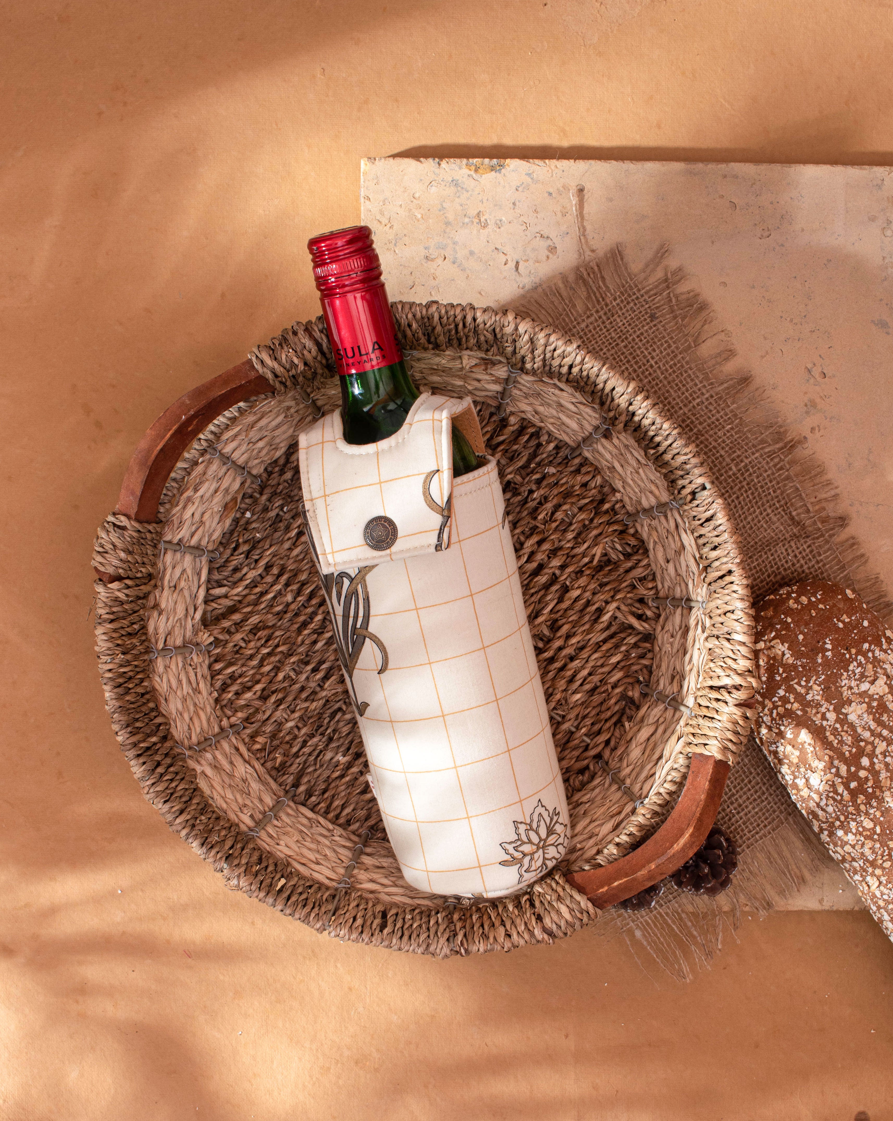 Handcrafted Wine Bottle Cover - Fabriclore.com