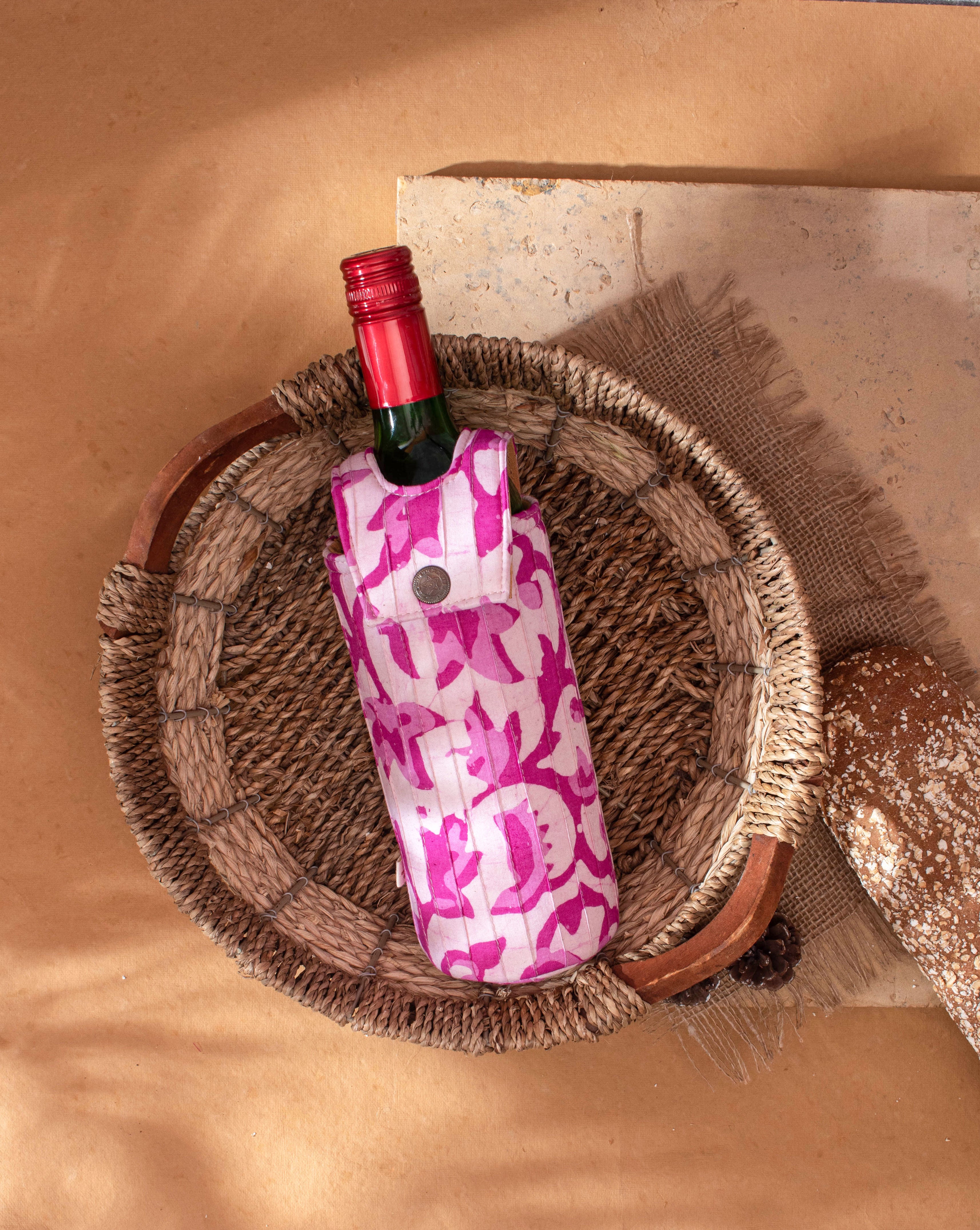 Handcrafted Wine Bottle Cover - Fabriclore.com