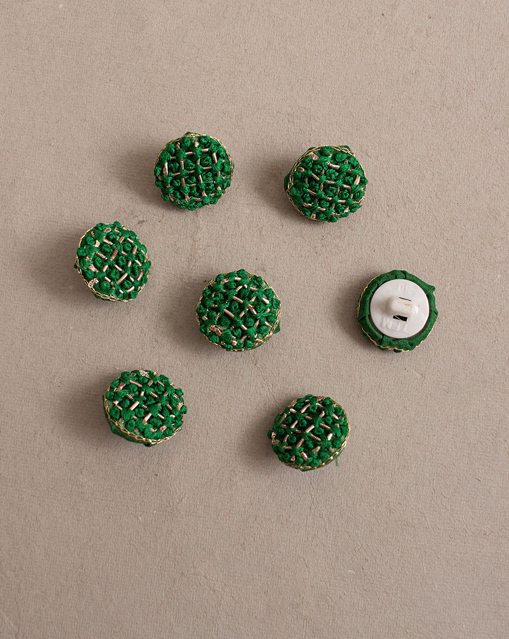 French Knot Hand Embroiderd Button ( Single Piece ) - Fabriclore.com
