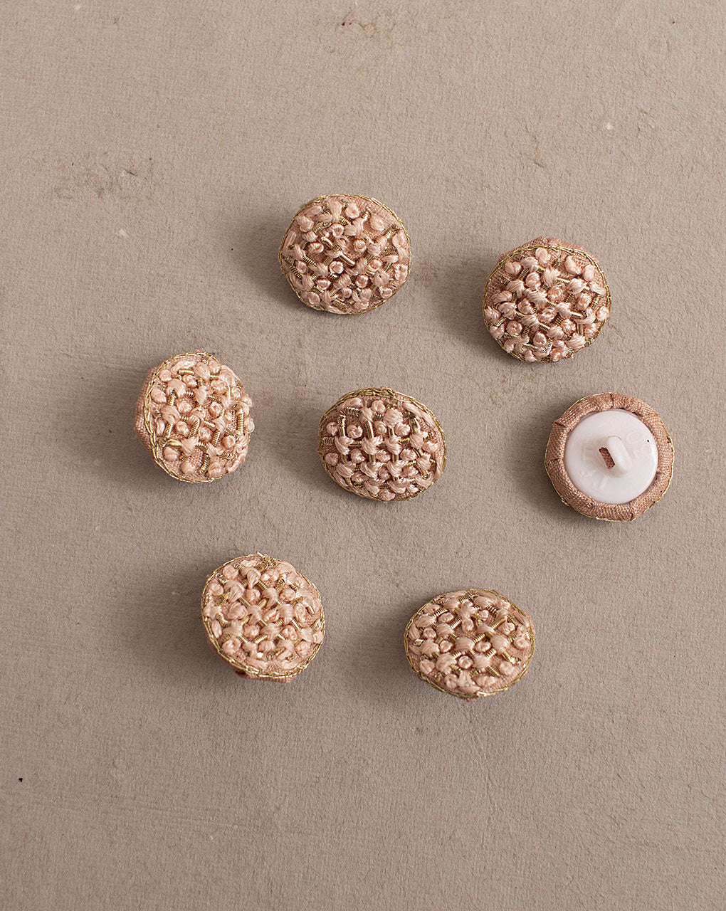 French Knot Hand Embroiderd Button ( Single Piece ) - Fabriclore.com